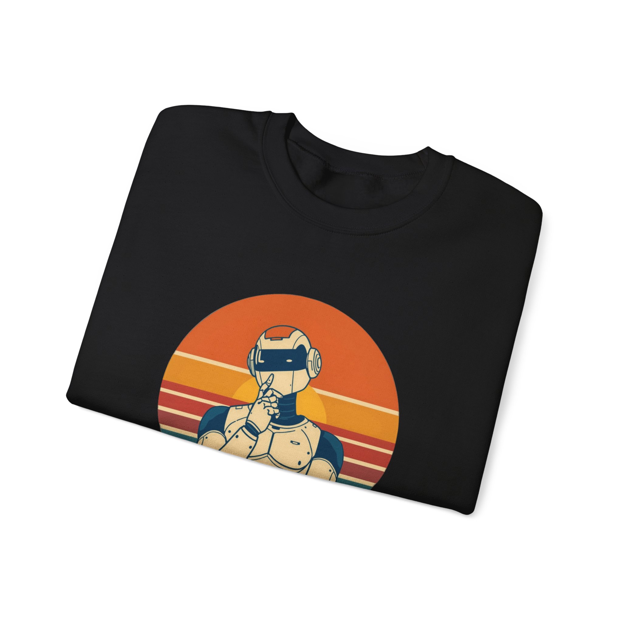 Wired for Success Retro Robot Thinker AI Tech Sweatshirt Gift - Image 14