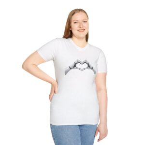 Robot Heart Hands — AI Love Graphic T-Shirt for Tech & Sci-Fi Fans