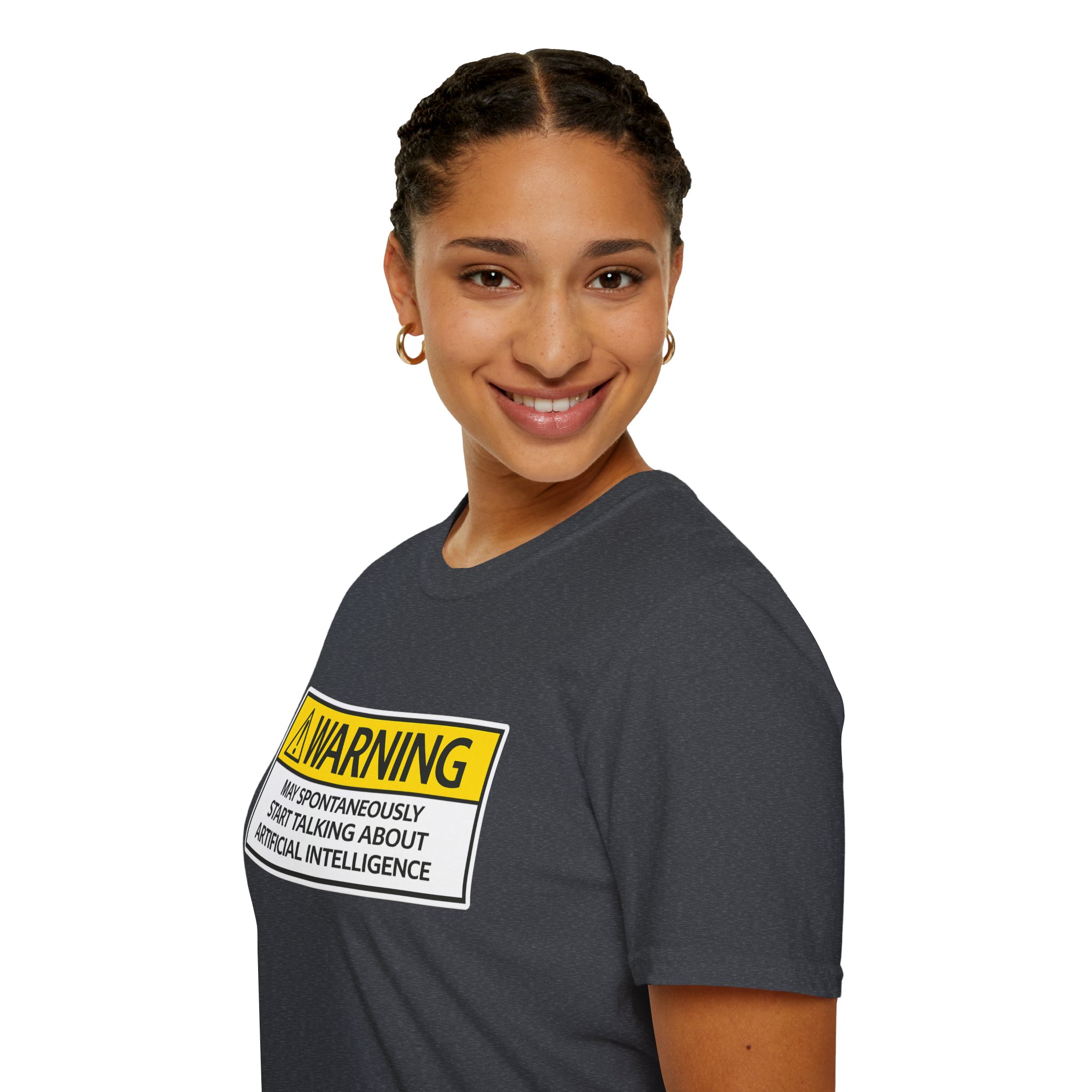 Warning May Talk About AI Tee | Funny Artificial Intelligence Shirt - Image 95