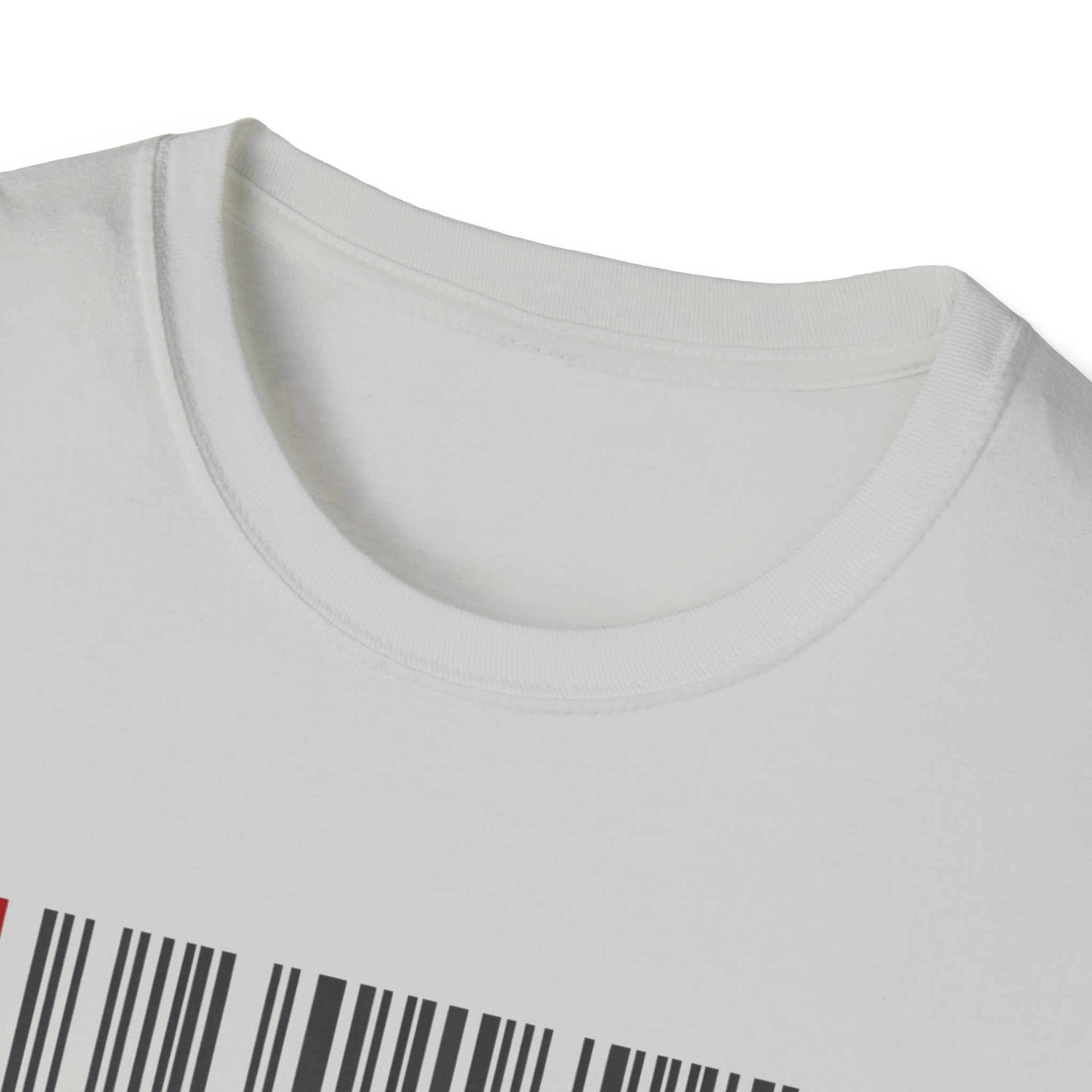 AI Generated Barcode Dark Minimalist Generative Art Graphic T-Shirt - Image 58