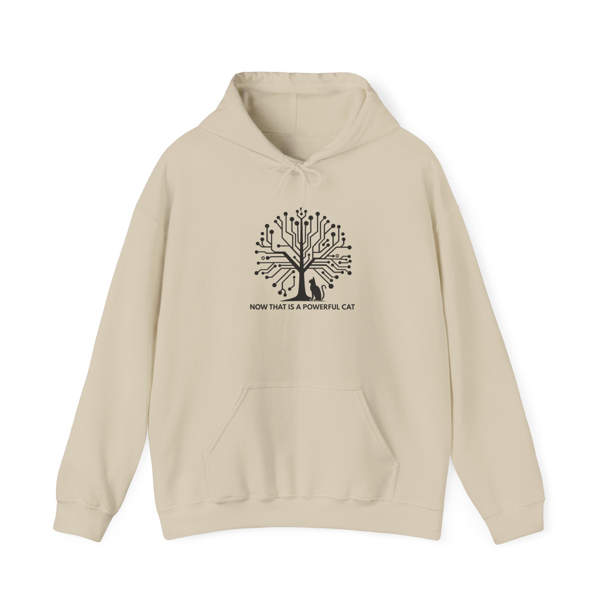Neural Tree Cat Hoodie | AI Nature Pullover for Developers & Cat Lovers - Image 2