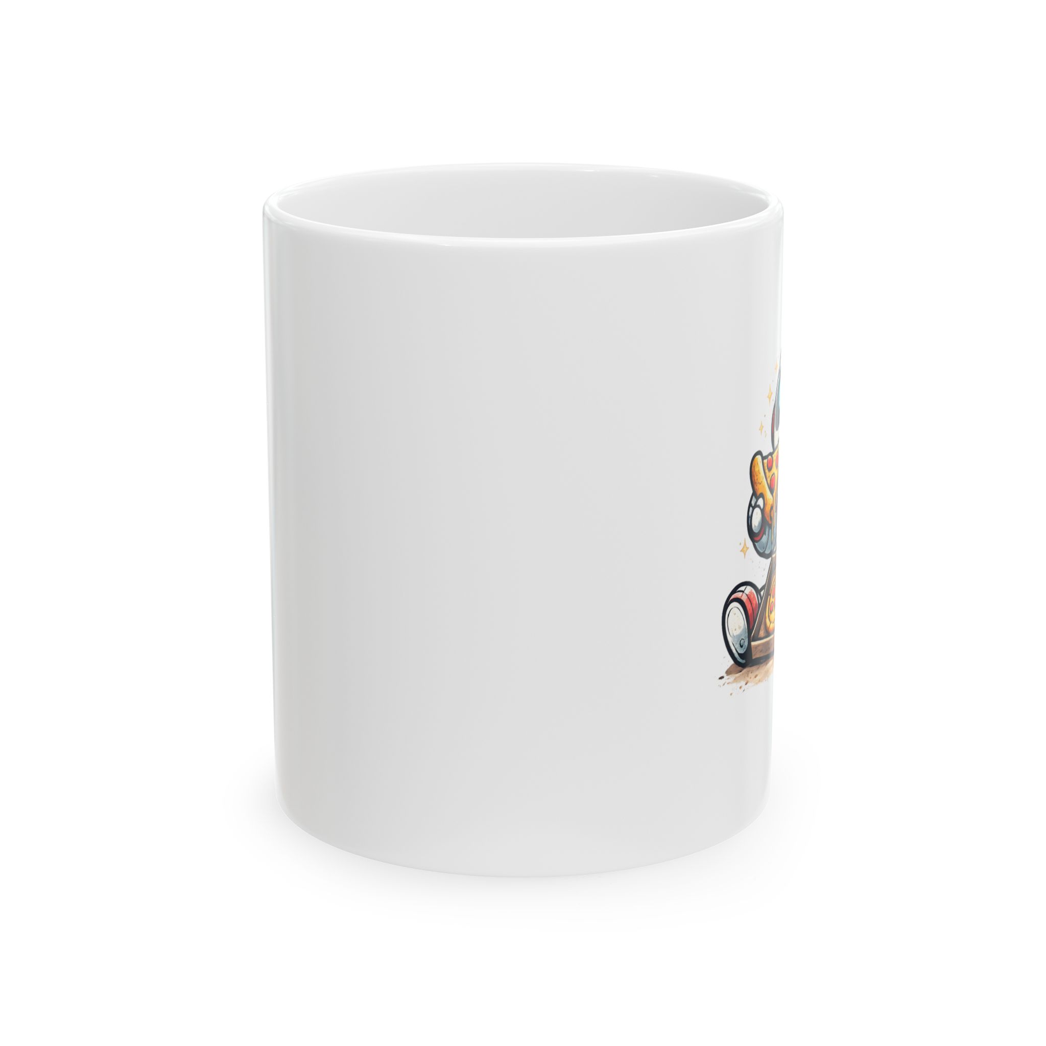 Cute Robot Eating Pizza — Funny AI Tech Lover's Coffee Mug (11oz, 15oz) - Image 3