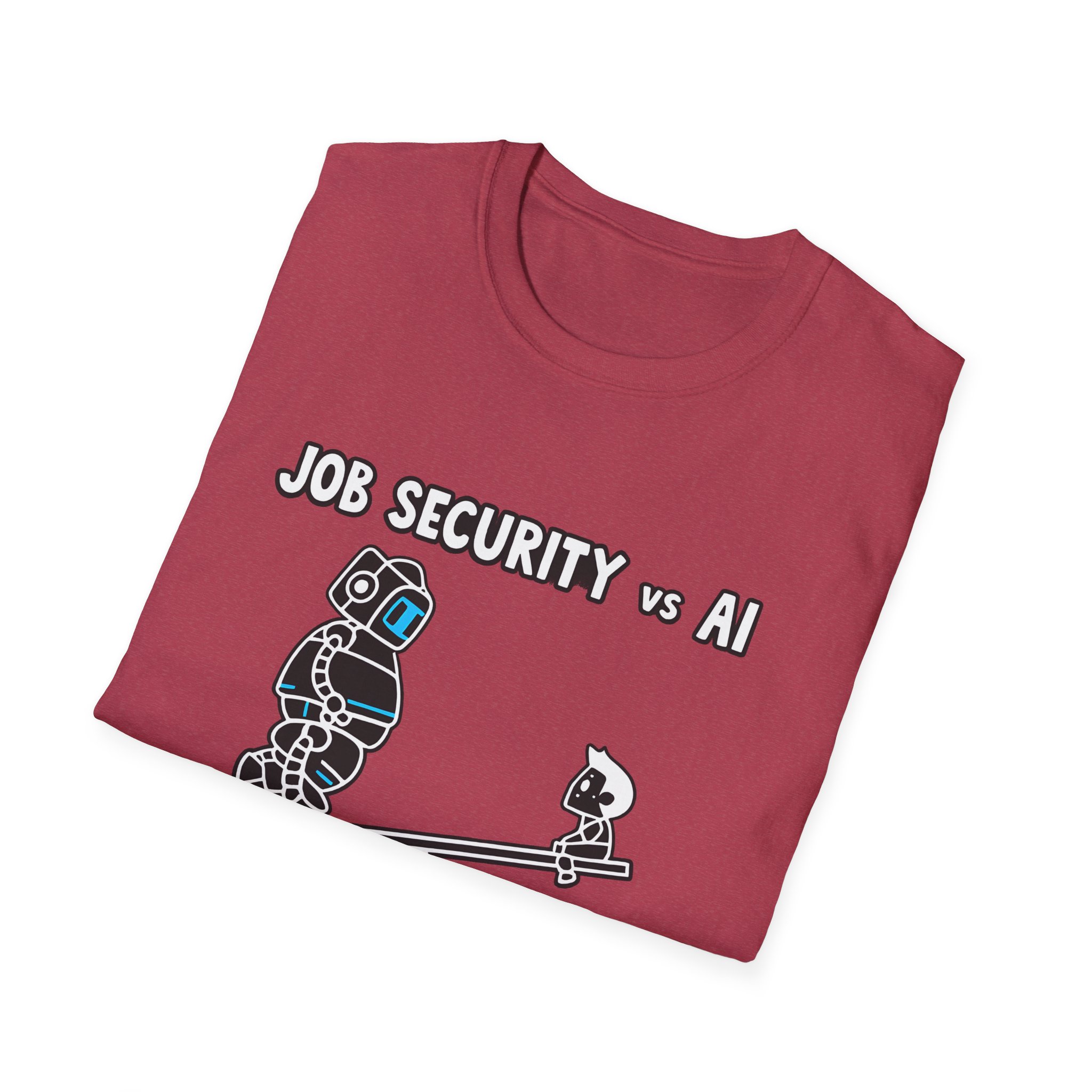 POV You're An AI And It's Monday – Funny Tired Robot Graphic T-Shirt - Image 136