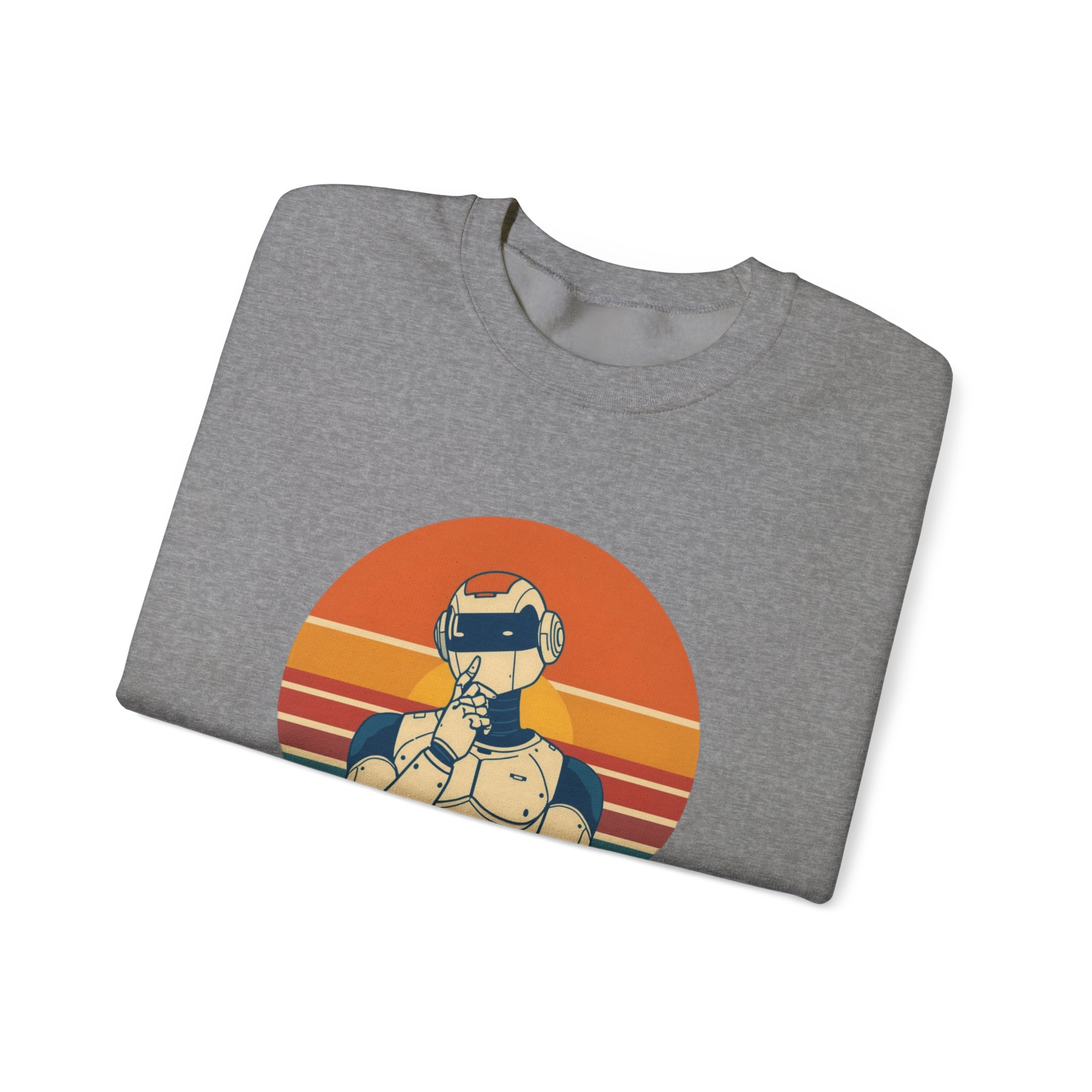 Wired for Success Retro Robot Thinker AI Tech Sweatshirt Gift - Image 32
