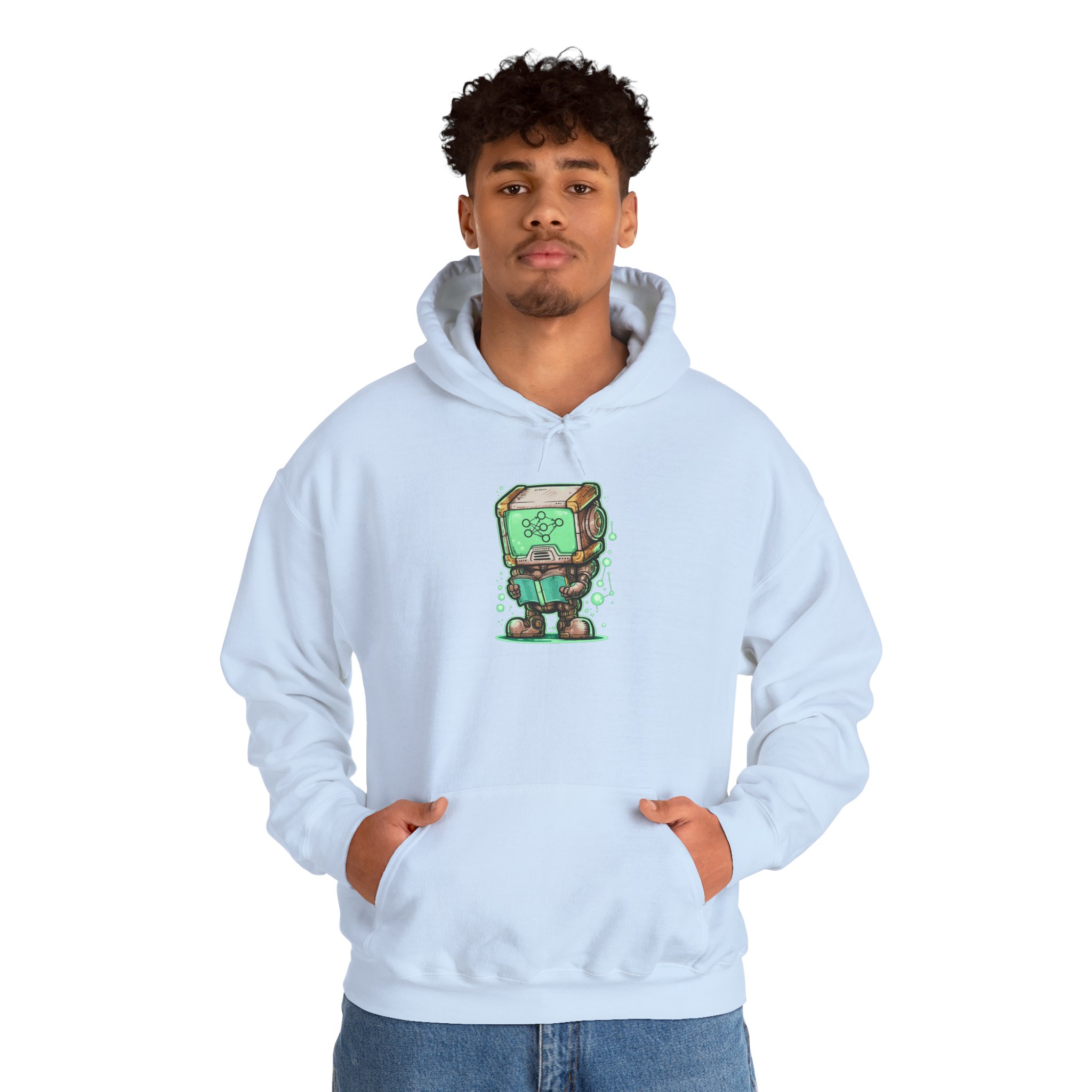 AI Robot Reading Hoodie | Neural Network Sweatshirt for ML Engineers - Image 79