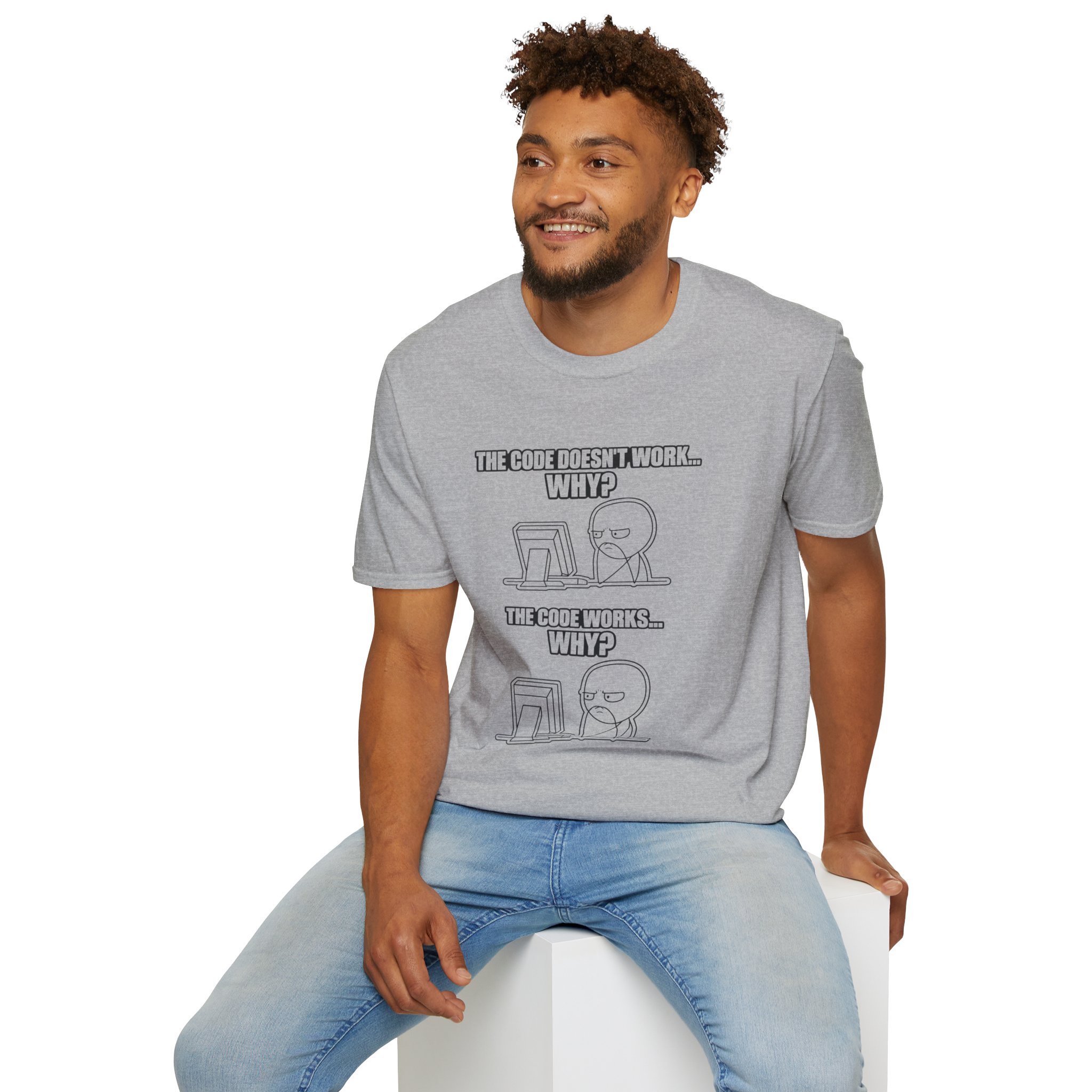 Now That Is a Powerful Cat — Funny AI Meme T-Shirt for Tech Nerds - Image 43