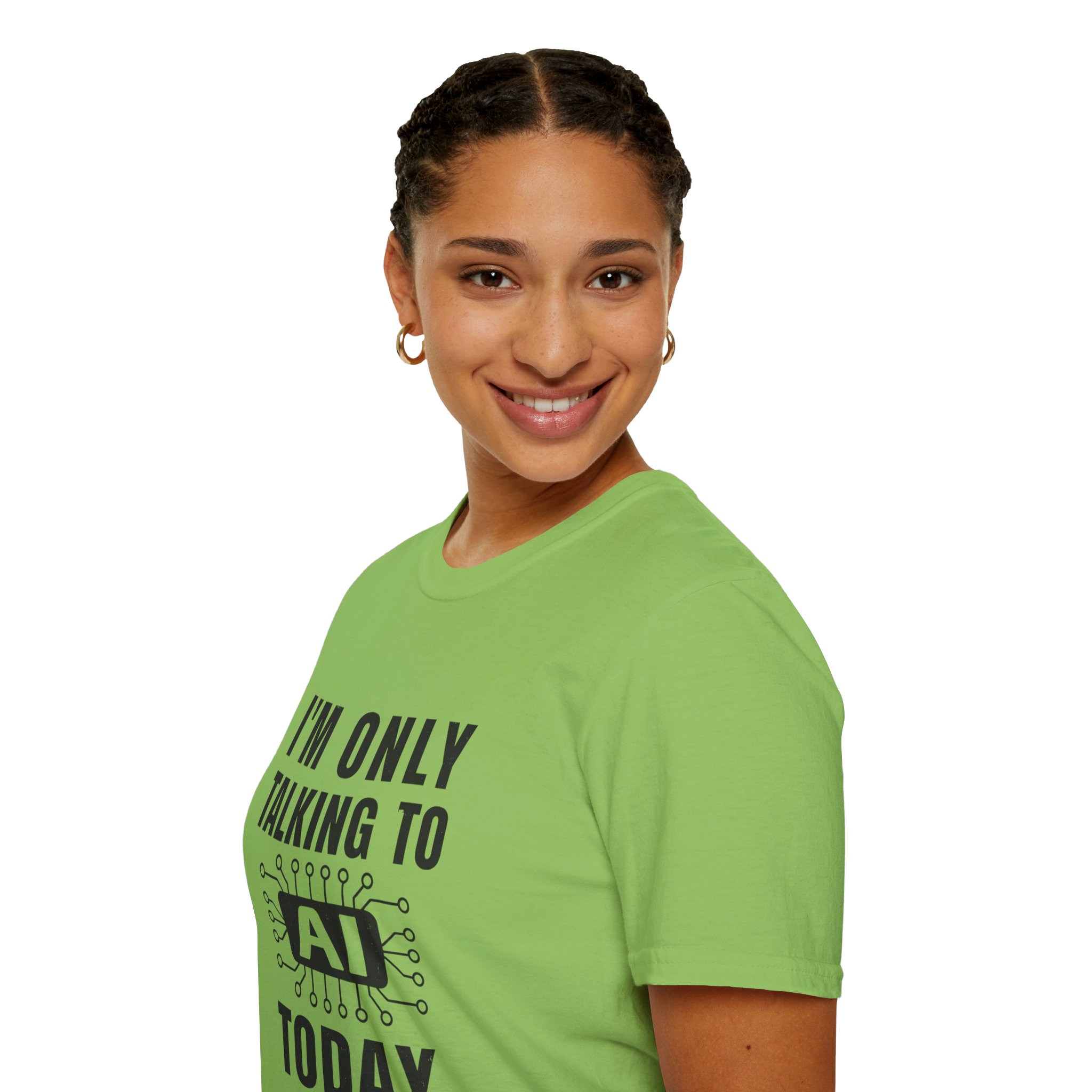 I'm Only Talking to AI Today Tee | Funny Introvert Tech Shirt - Image 77