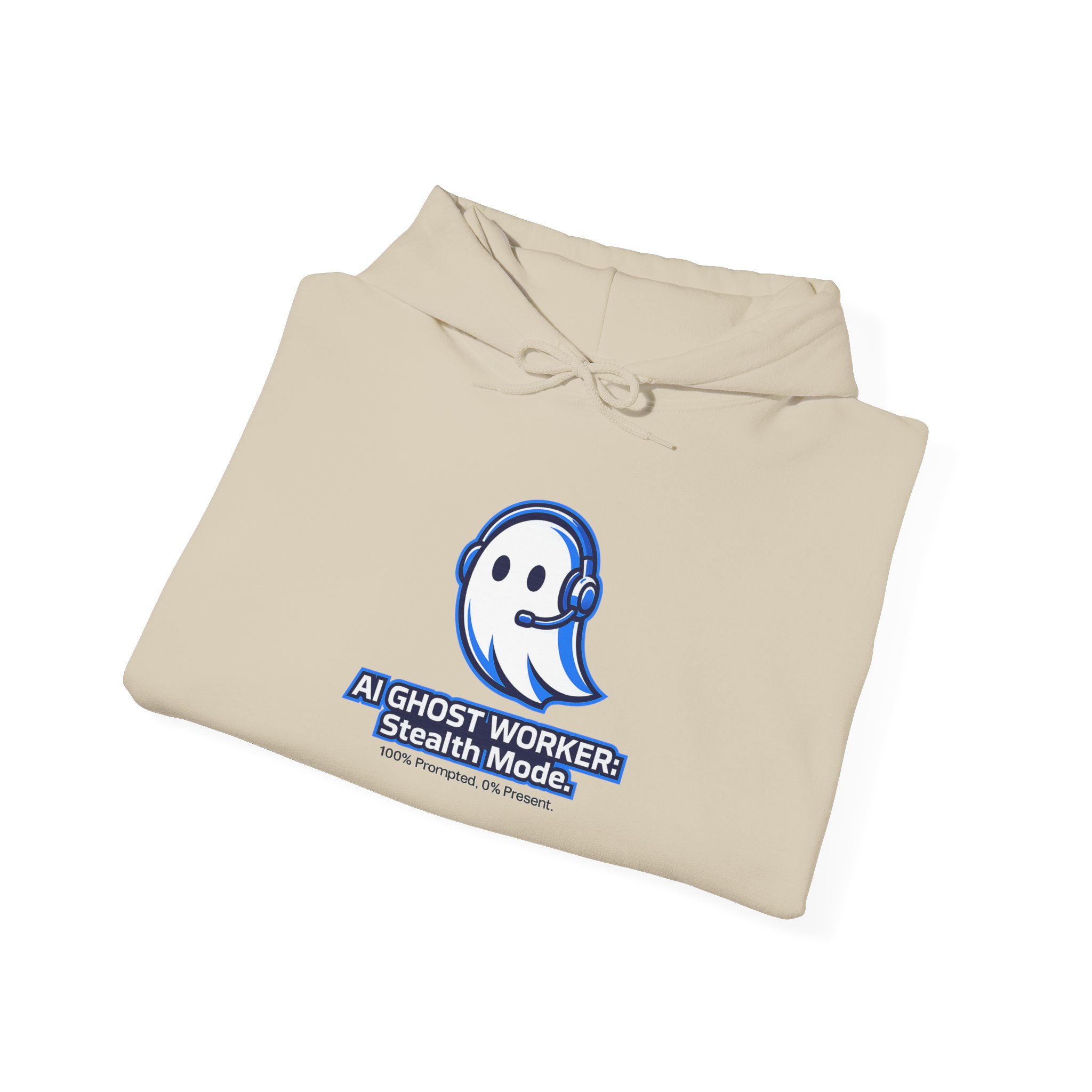 AI Ghost Worker Stealth Mode – 100% Prompted 0% Present Funny Hoodie - Image 40
