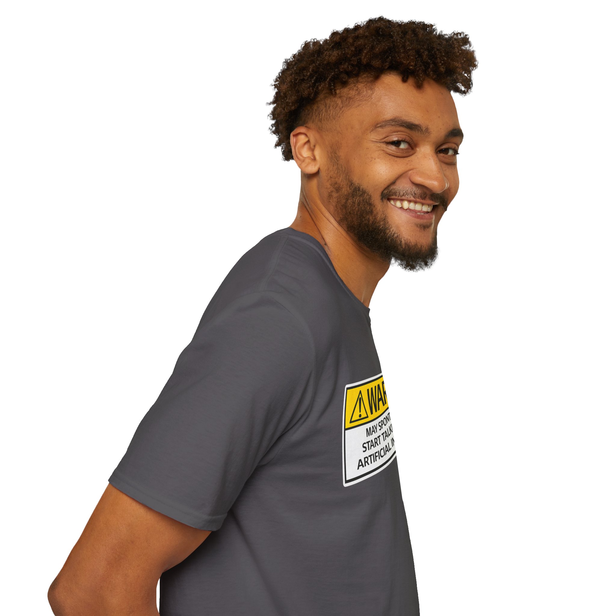 Warning May Talk About AI Tee | Funny Artificial Intelligence Shirt - Image 79