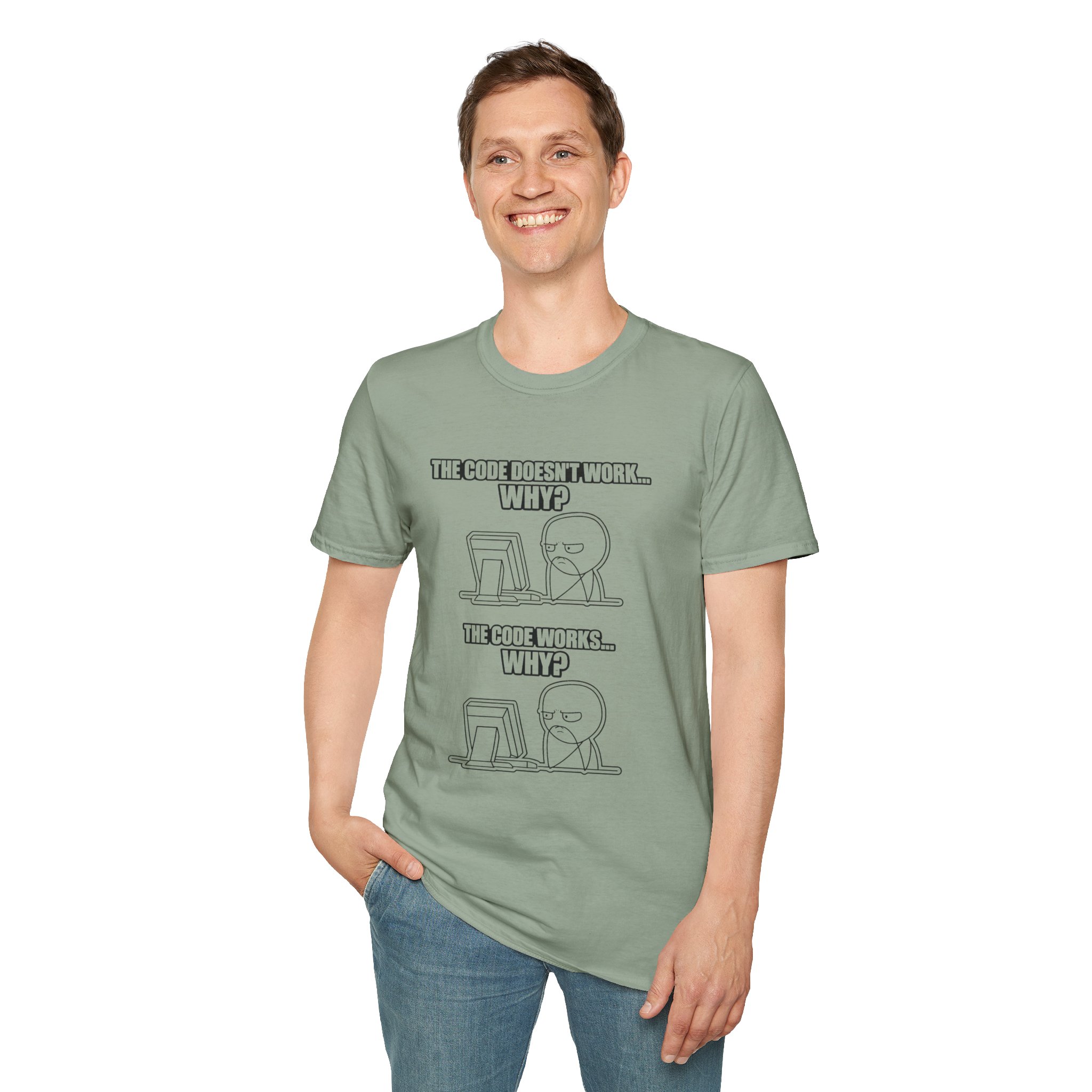 Now That Is a Powerful Cat — Funny AI Meme T-Shirt for Tech Nerds - Image 171