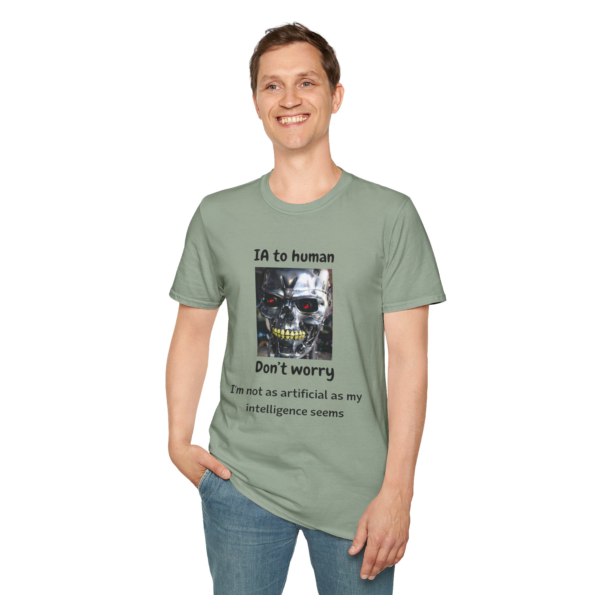 IA to Human Don't Worry — Funny AI Humor T-Shirt for Tech & Developers - Image 7
