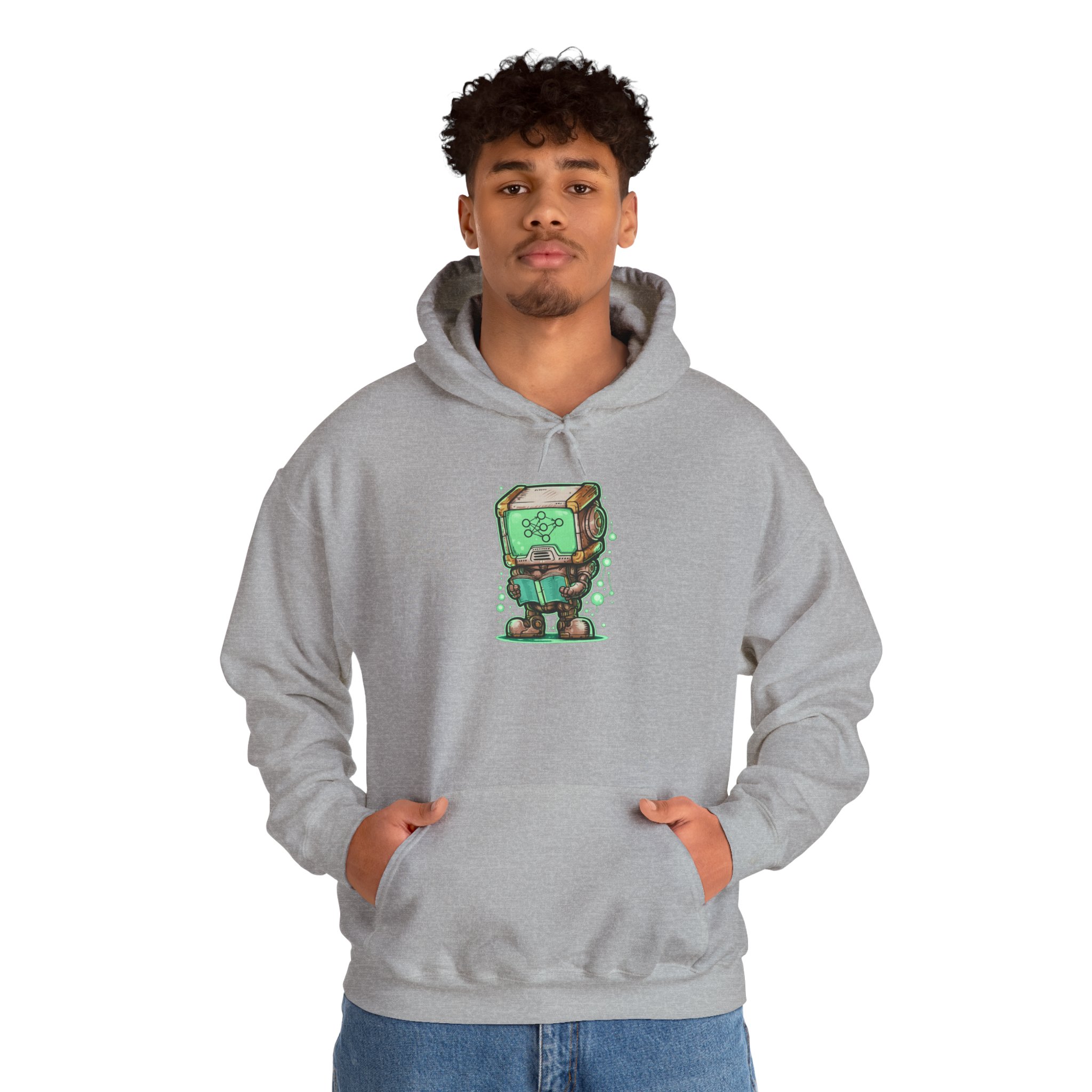 AI Robot Reading Hoodie | Neural Network Sweatshirt for ML Engineers - Image 52