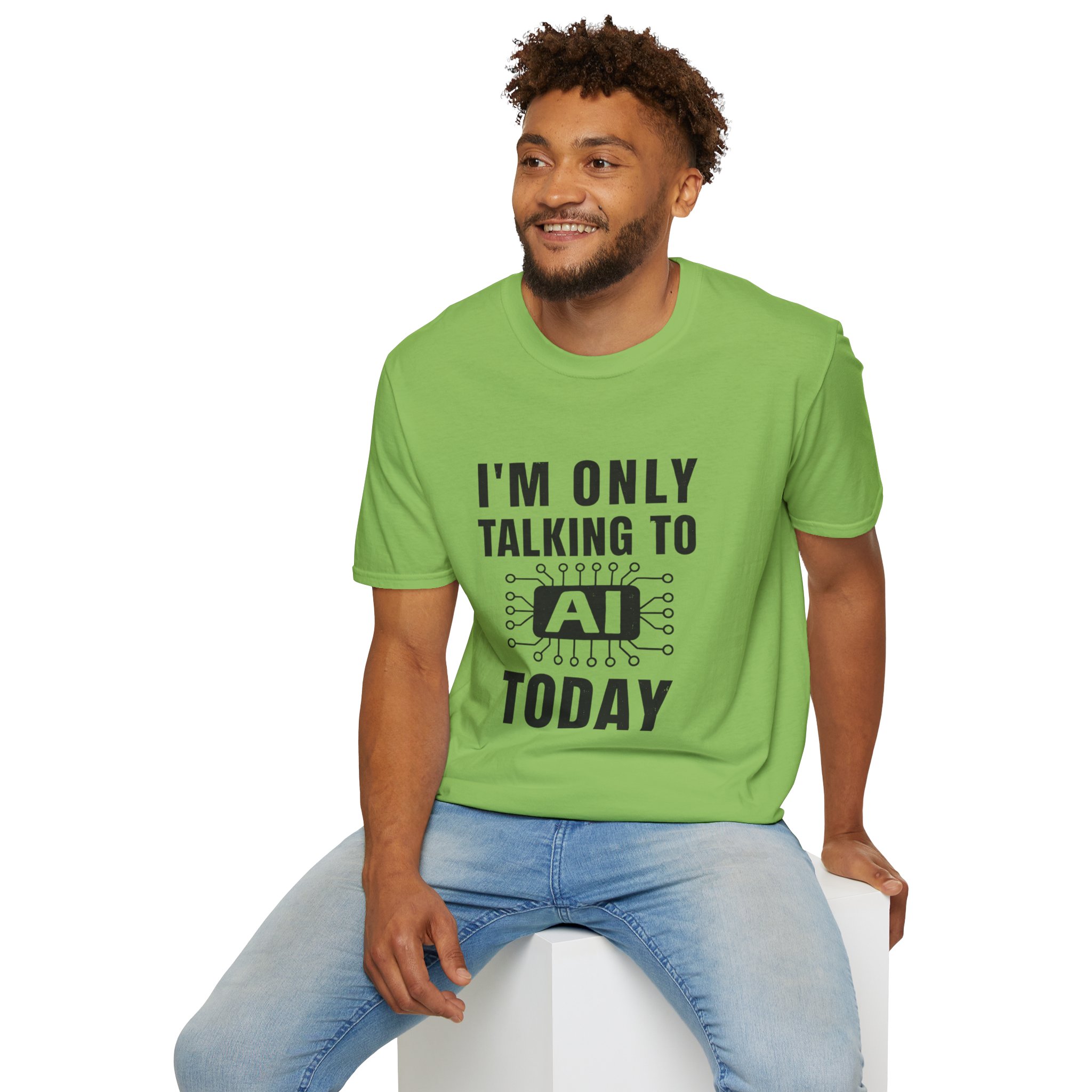 I'm Only Talking to AI Today Tee | Funny Introvert Tech Shirt - Image 80