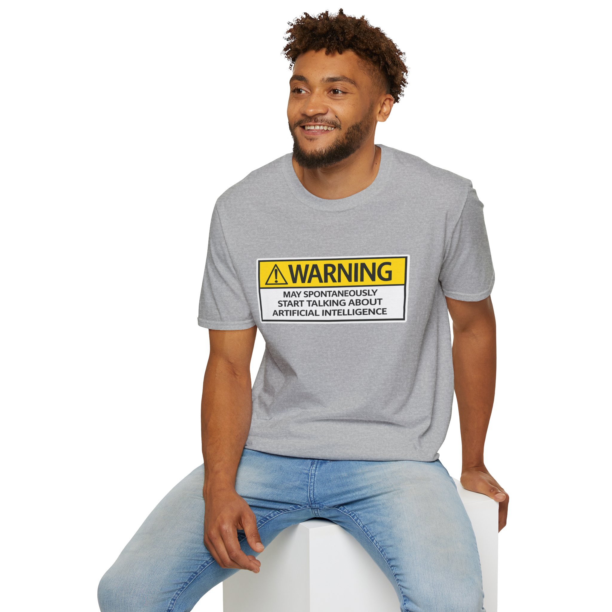 Warning May Talk About AI Tee | Funny Artificial Intelligence Shirt - Image 44