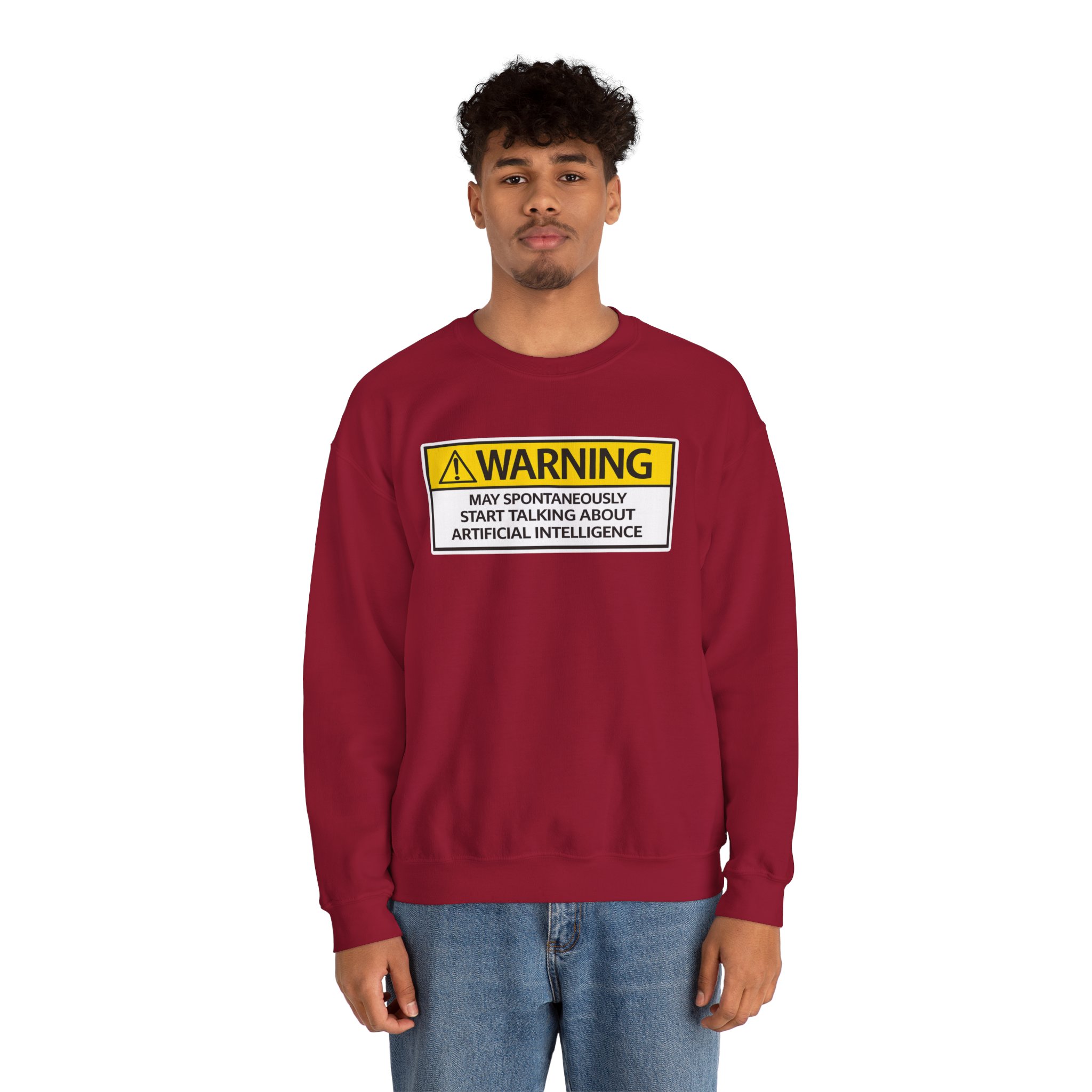 Warning May Talk About AI Sweatshirt | Funny Artificial Intelligence Hoodie - Image 96