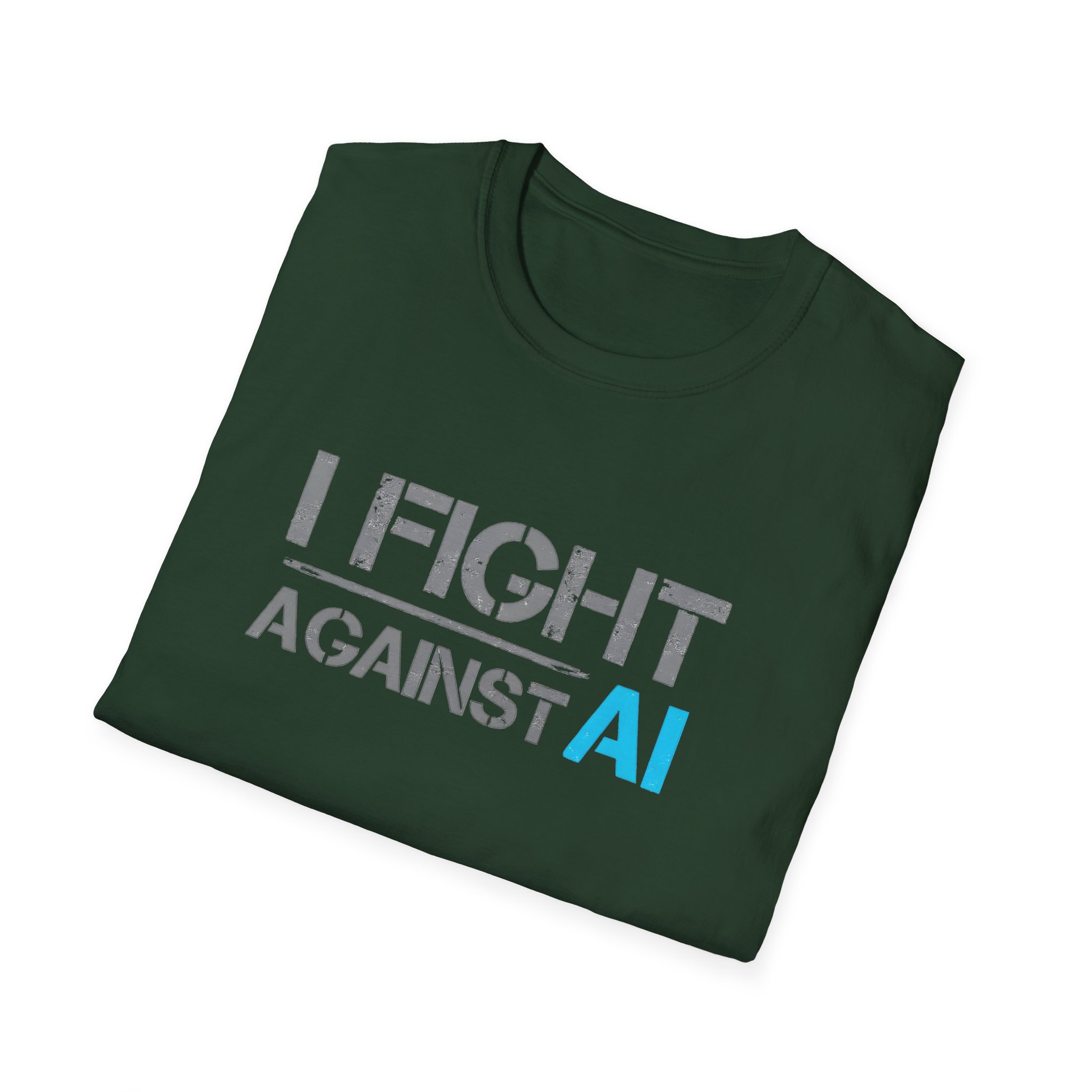 I Fight Against AI – Anti-AI Resistance Graphic T-Shirt for Creatives - Image 74