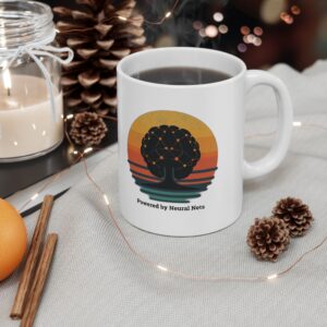 Powered by Neural Nets Retro Sunset Neural Network Tree Coffee Mug Gift (11oz, 15oz)