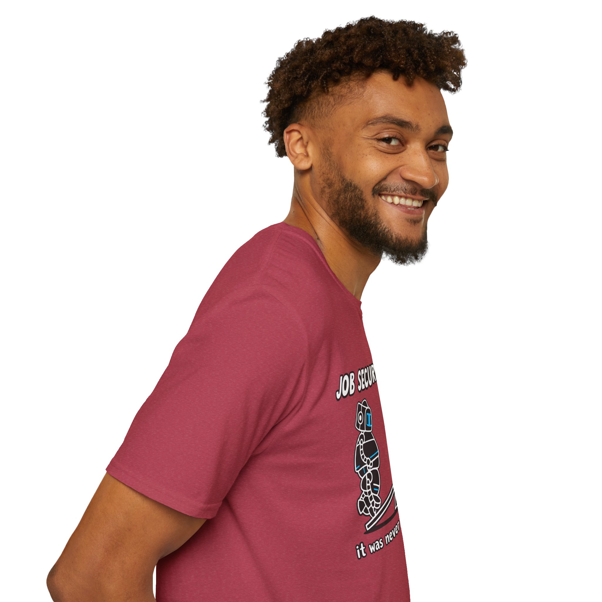 POV You're An AI And It's Monday – Funny Tired Robot Graphic T-Shirt - Image 141