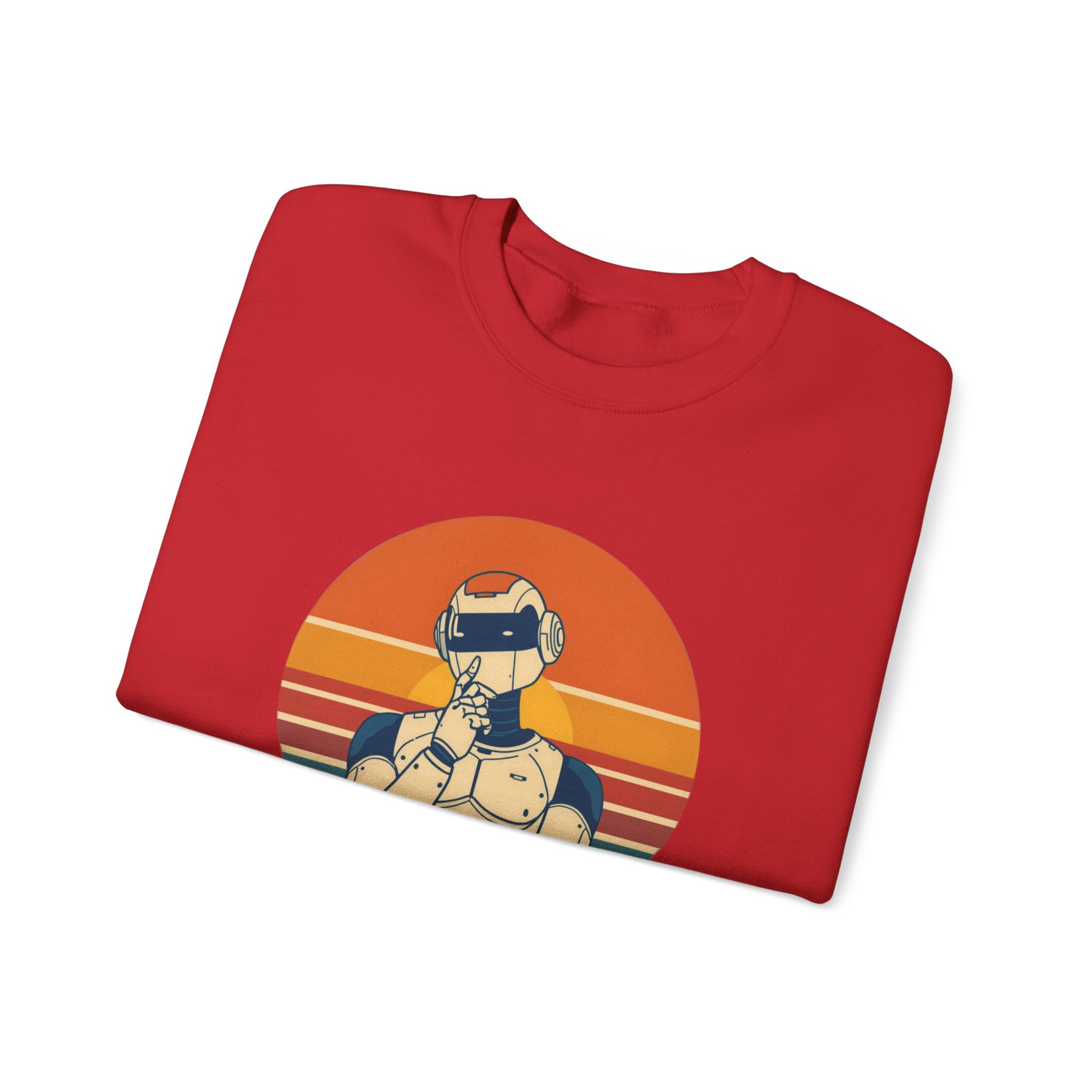 Wired for Success Retro Robot Thinker AI Tech Sweatshirt Gift - Image 74