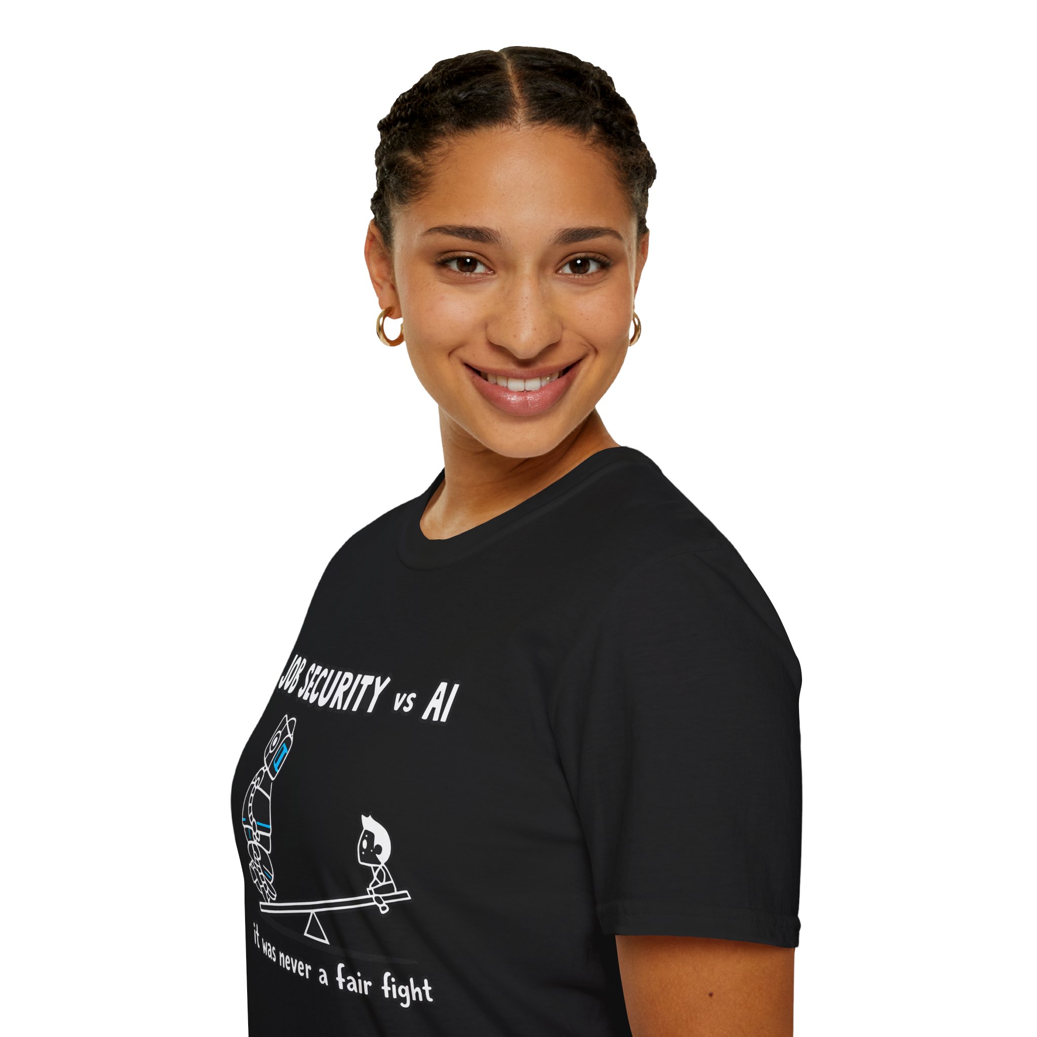 POV You're An AI And It's Monday – Funny Tired Robot Graphic T-Shirt - Image 29