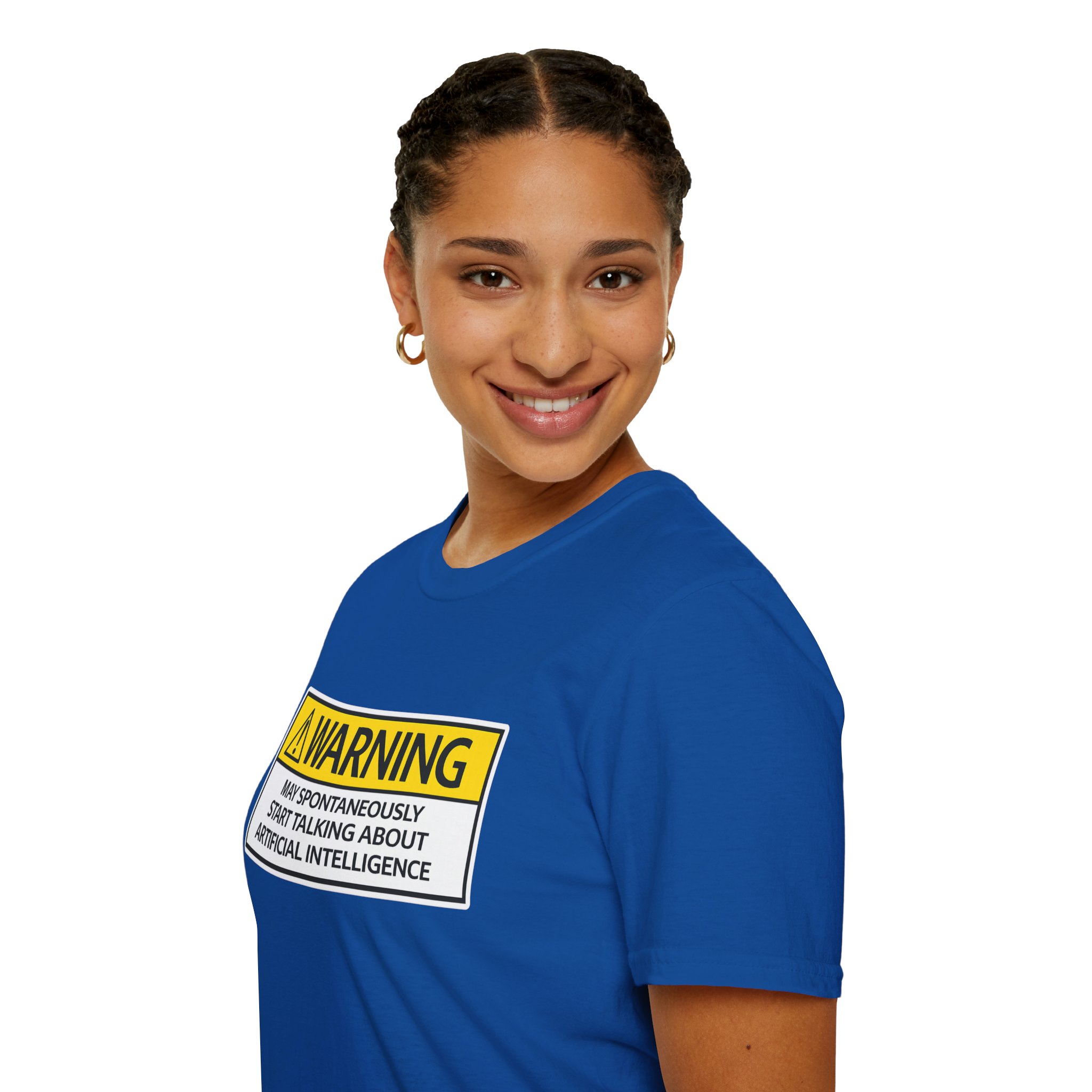 Warning May Talk About AI Tee | Funny Artificial Intelligence Shirt - Image 86