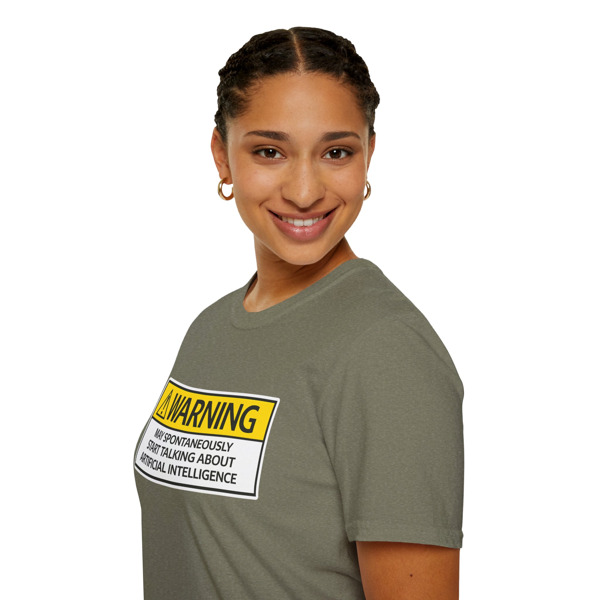Warning May Talk About AI Tee | Funny Artificial Intelligence Shirt - Image 6