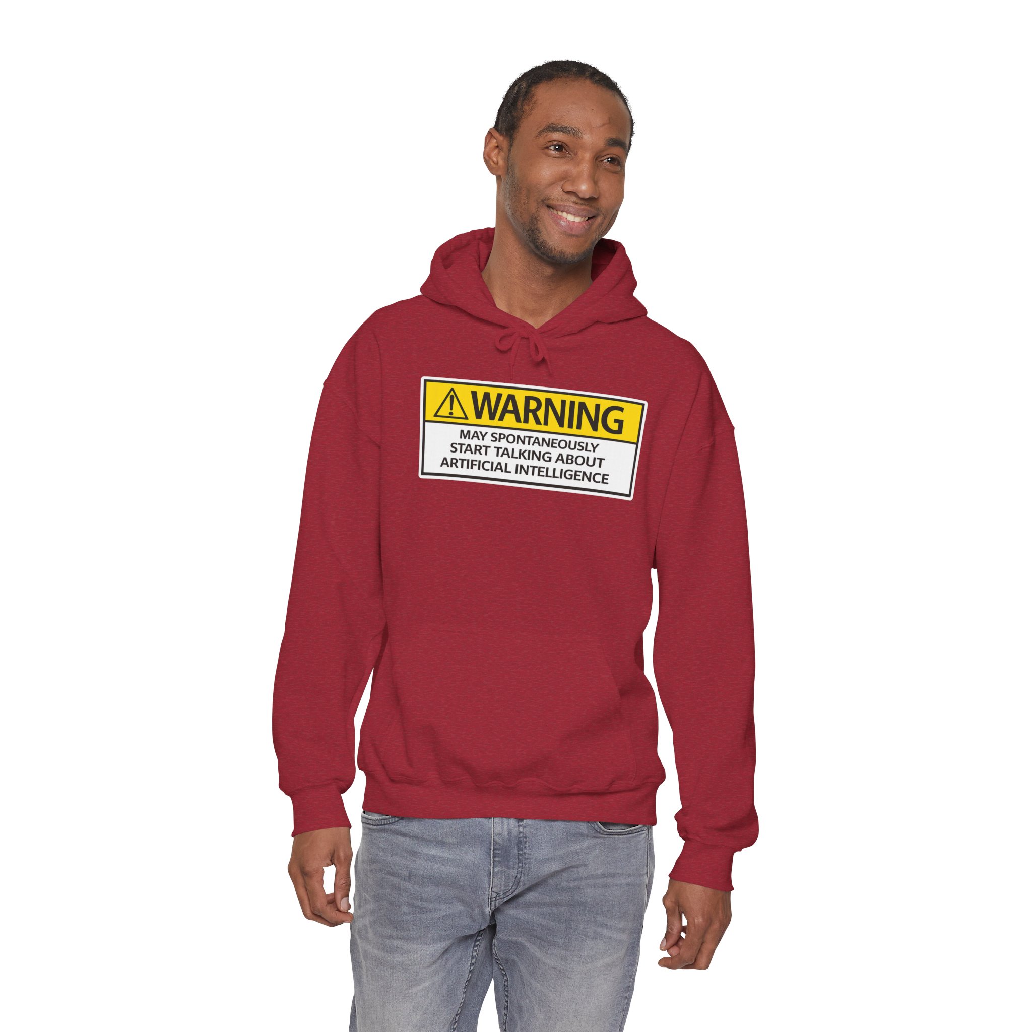 Warning May Talk About AI Hoodie | Funny Artificial Intelligence Sweatshirt - Image 8