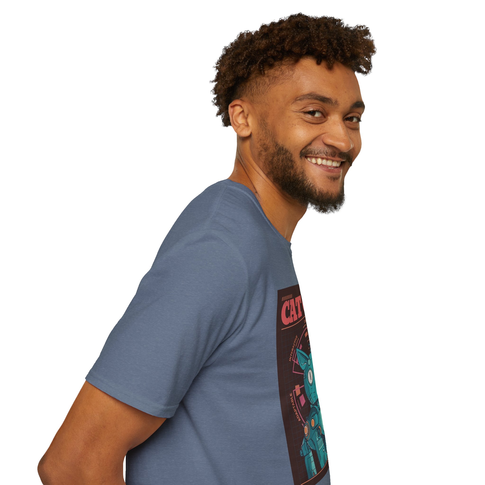 Robot Cat AI Tee | Funny Cyberpunk Cat Shirt for Tech Lovers - Image 70