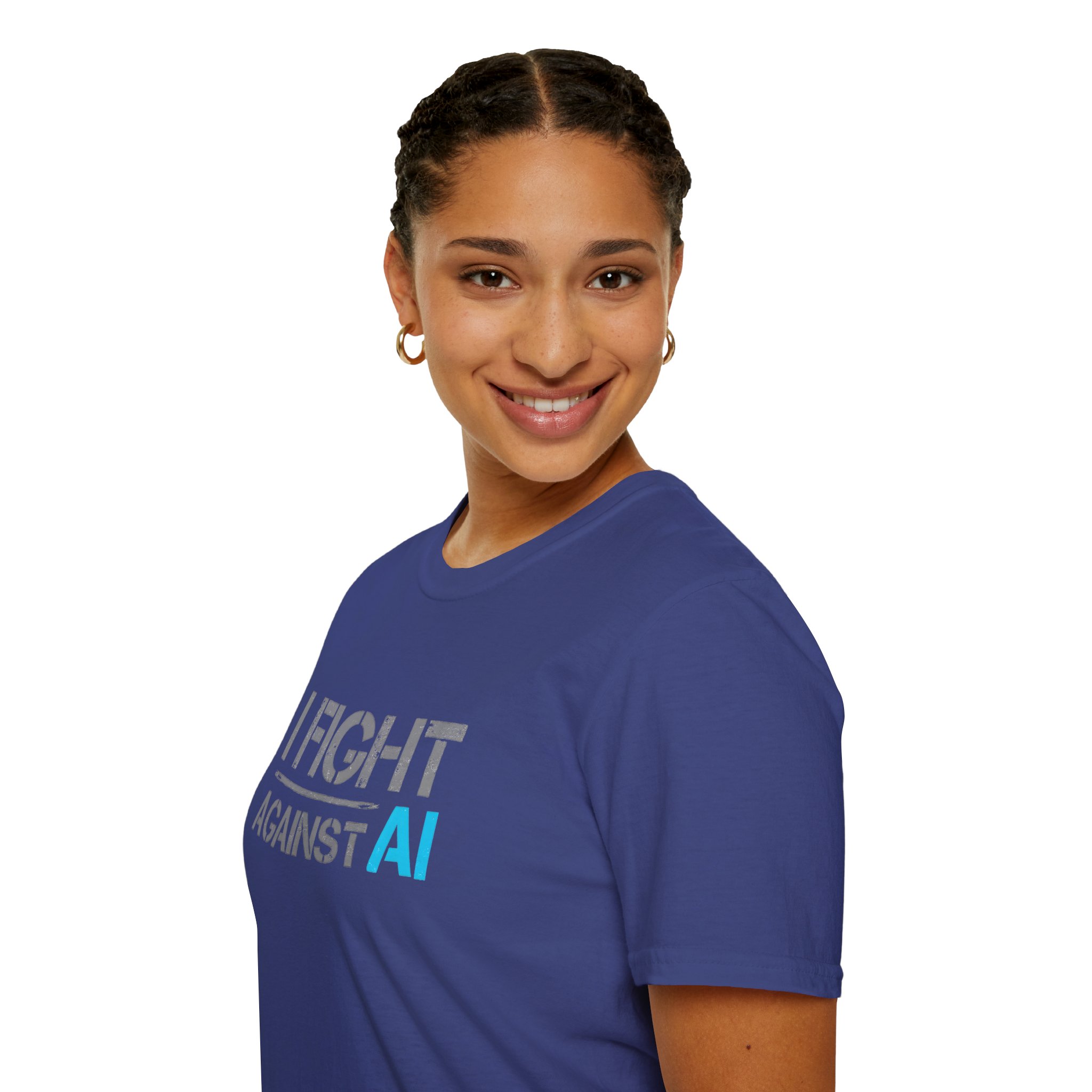 I Fight Against AI – Anti-AI Resistance Graphic T-Shirt for Creatives - Image 97