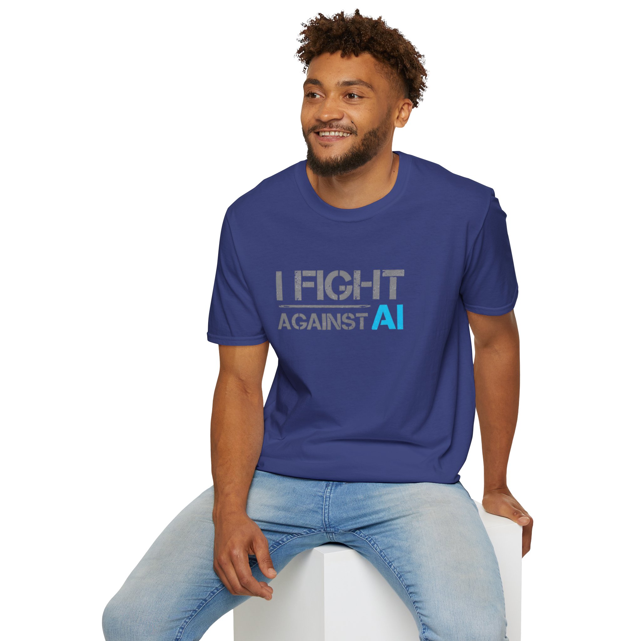 I Fight Against AI – Anti-AI Resistance Graphic T-Shirt for Creatives - Image 99