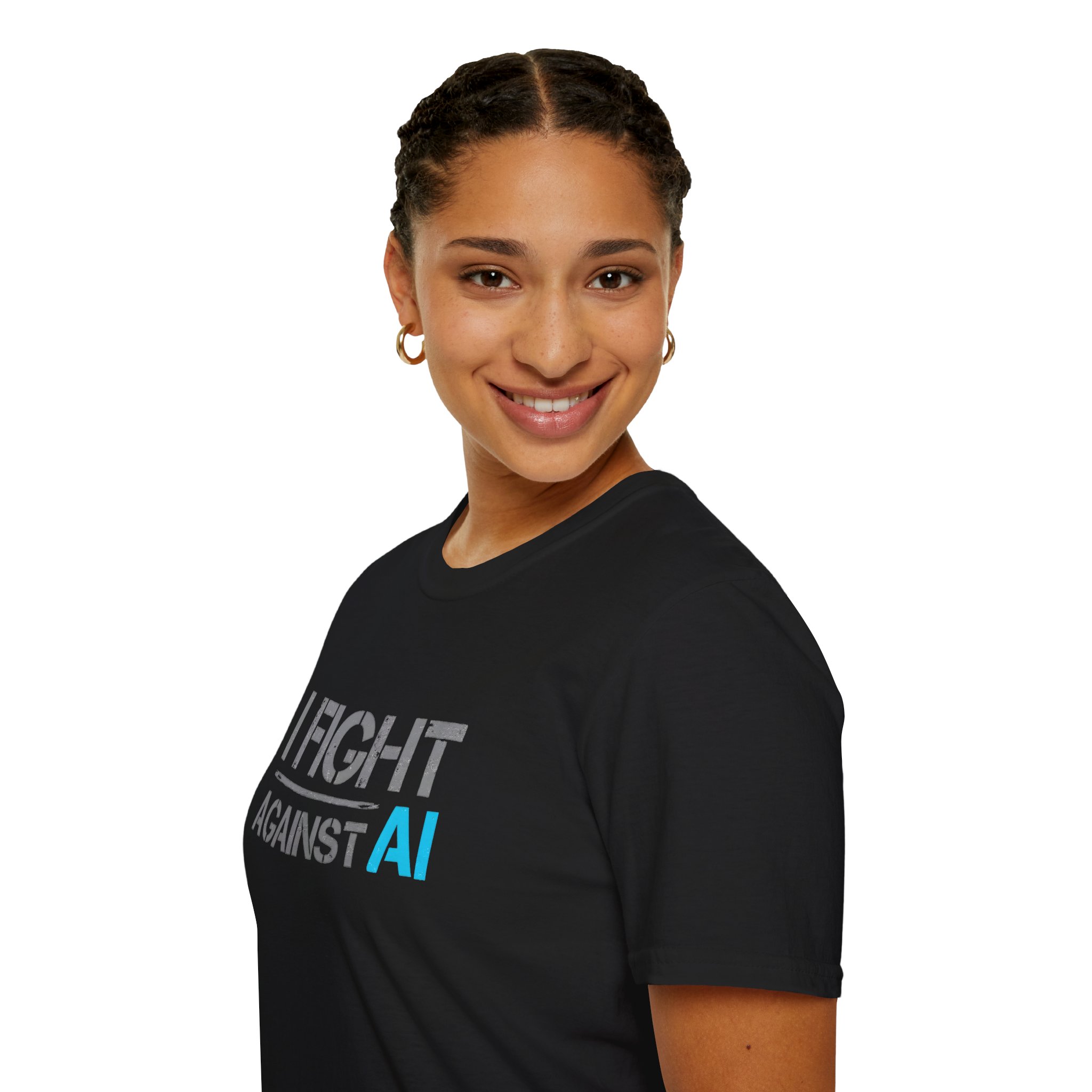 I Fight Against AI – Anti-AI Resistance Graphic T-Shirt for Creatives - Image 37
