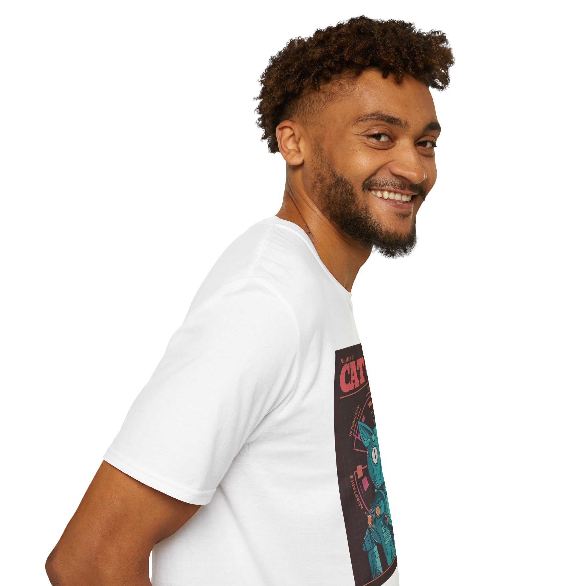 Robot Cat AI Tee | Funny Cyberpunk Cat Shirt for Tech Lovers - Image 13