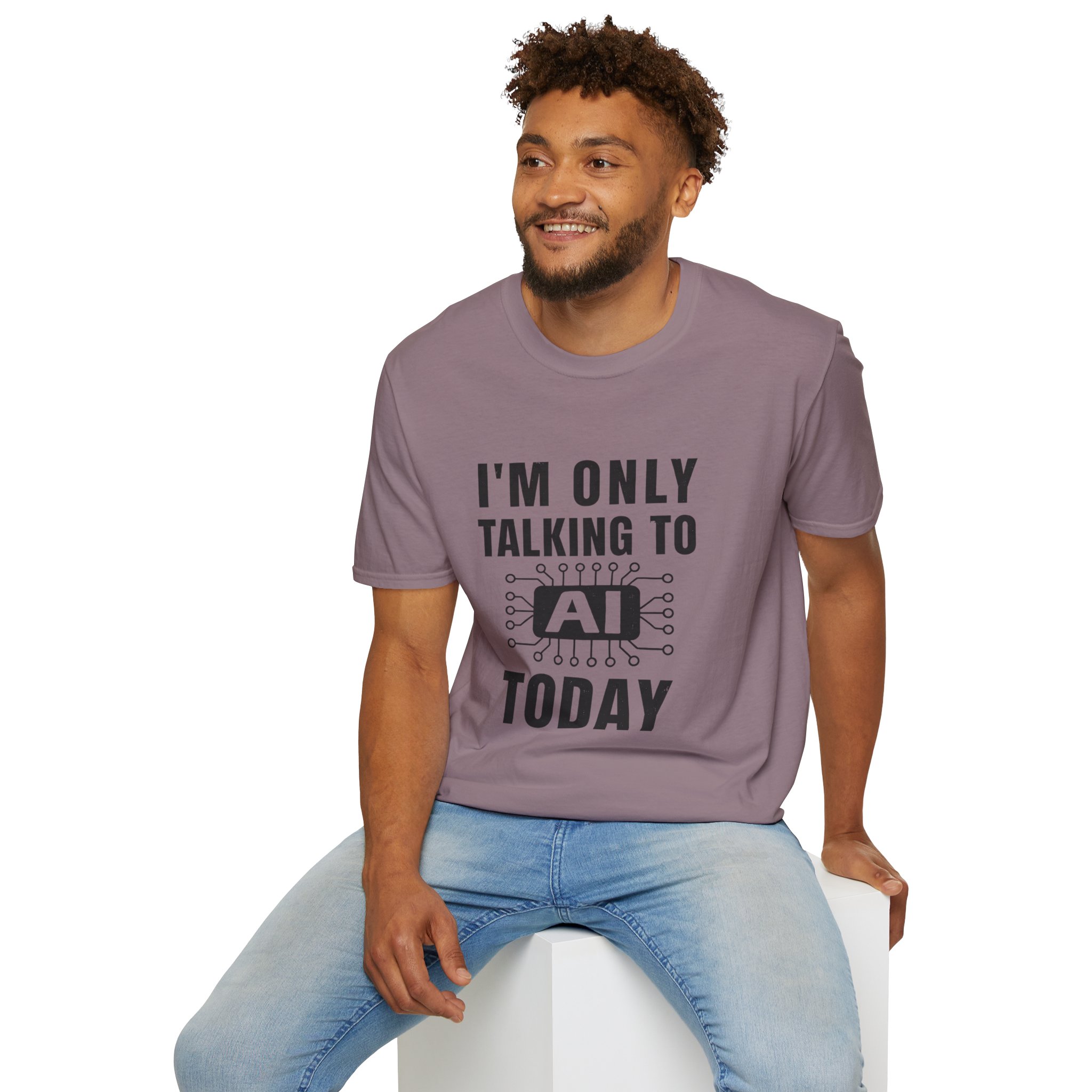 I'm Only Talking to AI Today Tee | Funny Introvert Tech Shirt - Image 125