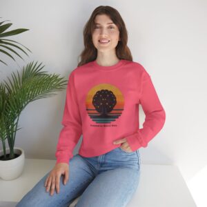 Powered by Neural Nets Retro Sunset Neural Network Tree Sweatshirt