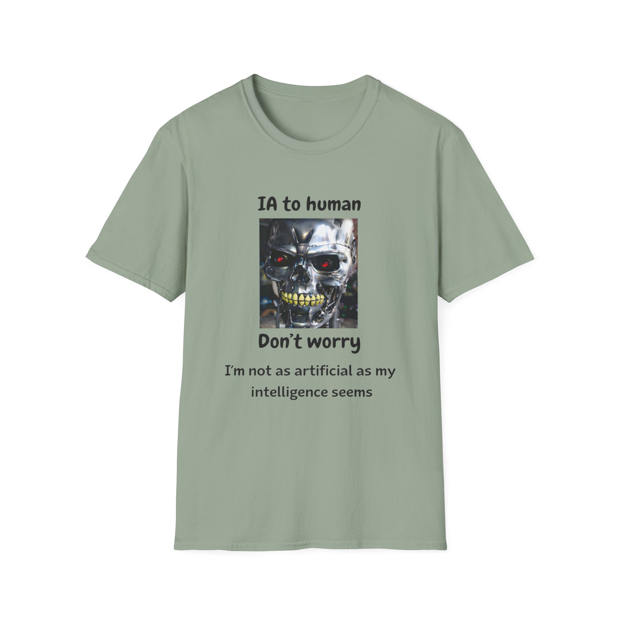 IA to Human Don't Worry — Funny AI Humor T-Shirt for Tech & Developers - Image 2
