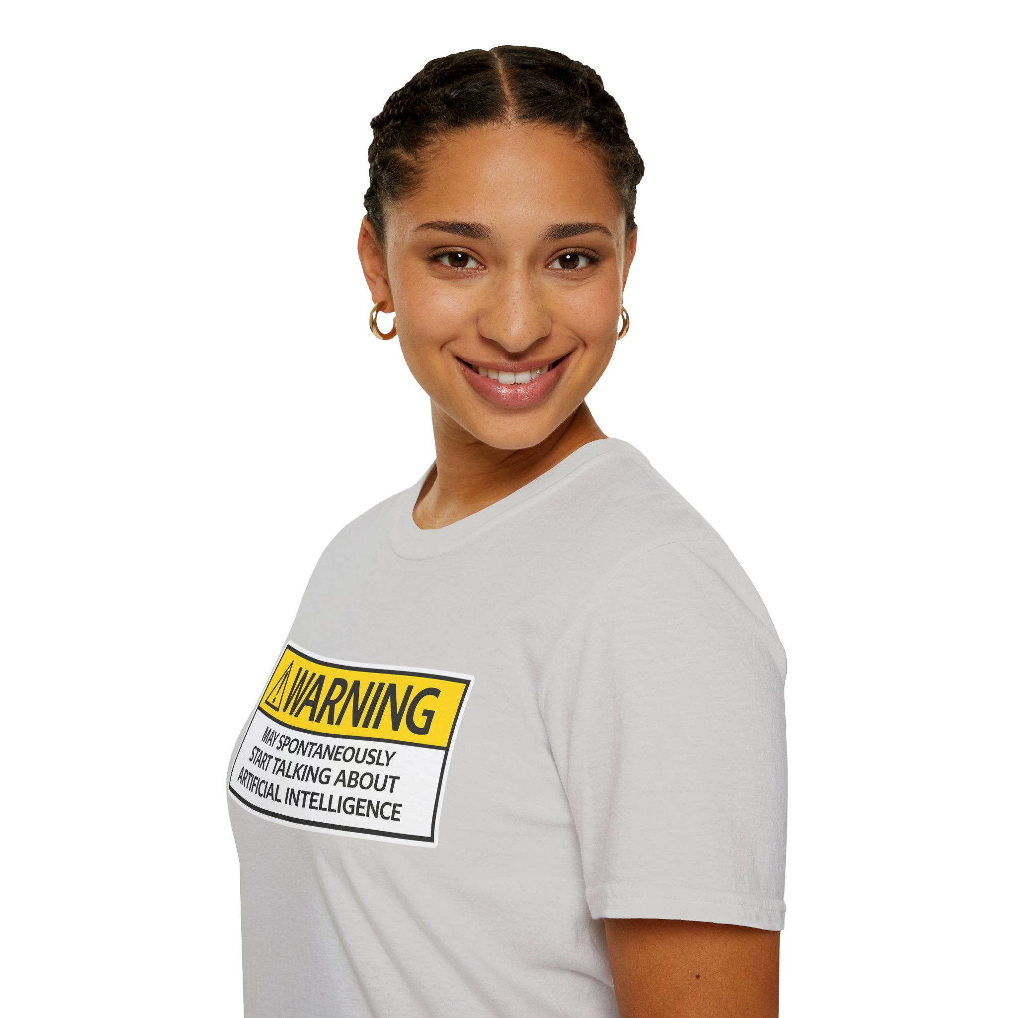 Warning May Talk About AI Tee | Funny Artificial Intelligence Shirt - Image 32