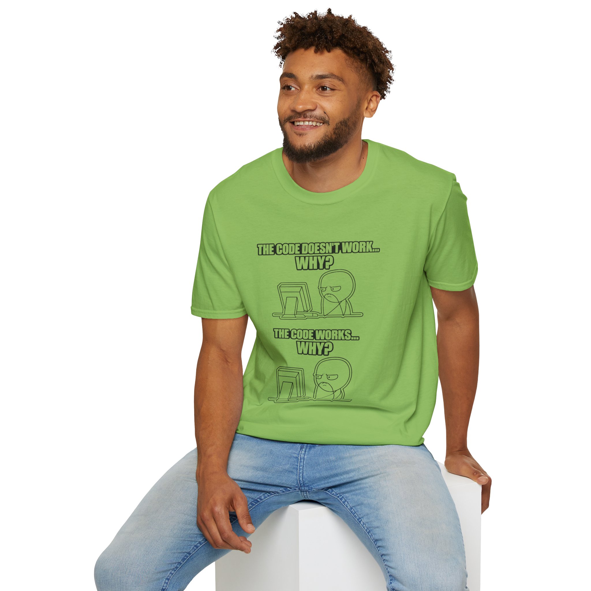 Now That Is a Powerful Cat — Funny AI Meme T-Shirt for Tech Nerds - Image 120
