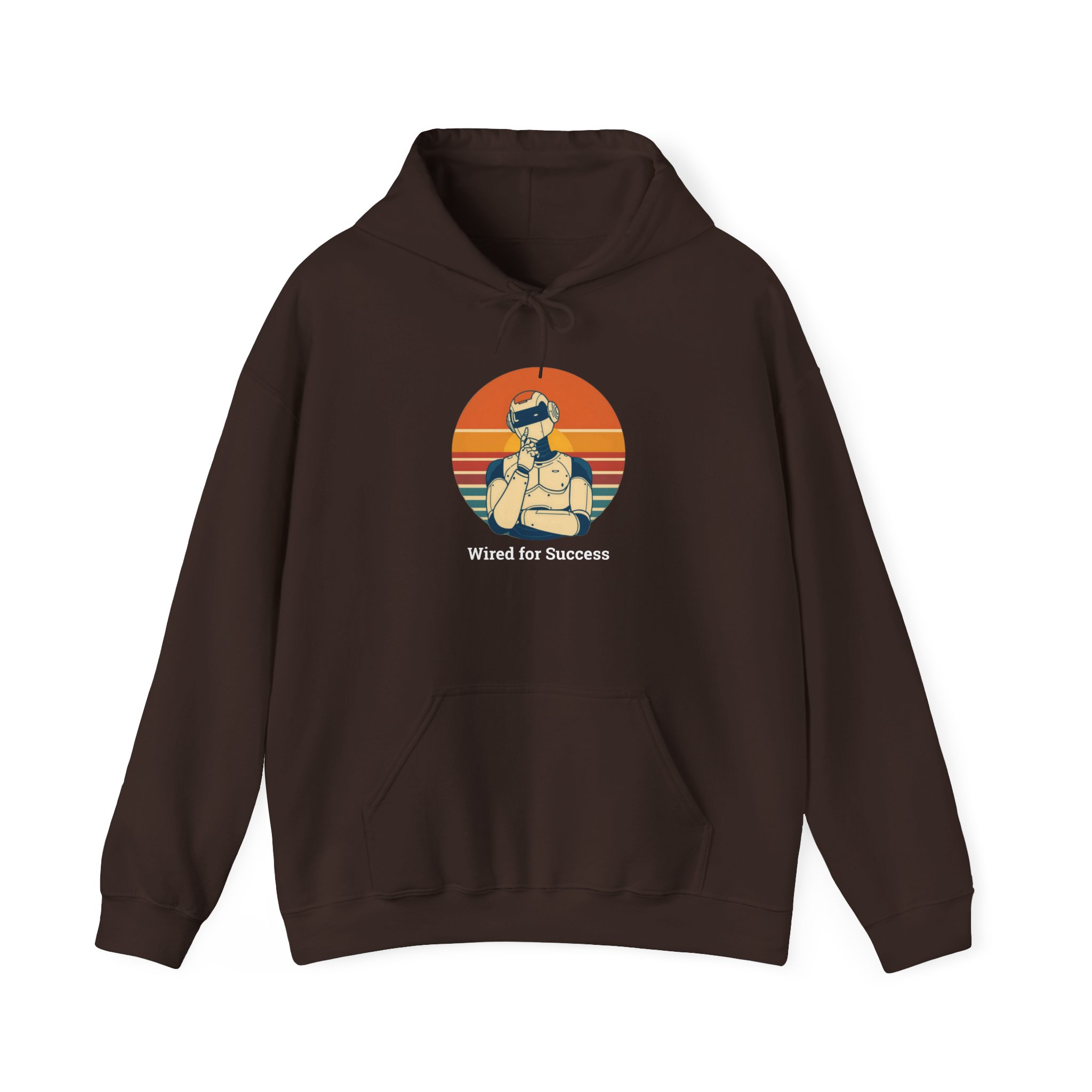 Wired for Success Retro Robot AI Hoodie Tech Gift Hooded Sweatshirt - Image 17