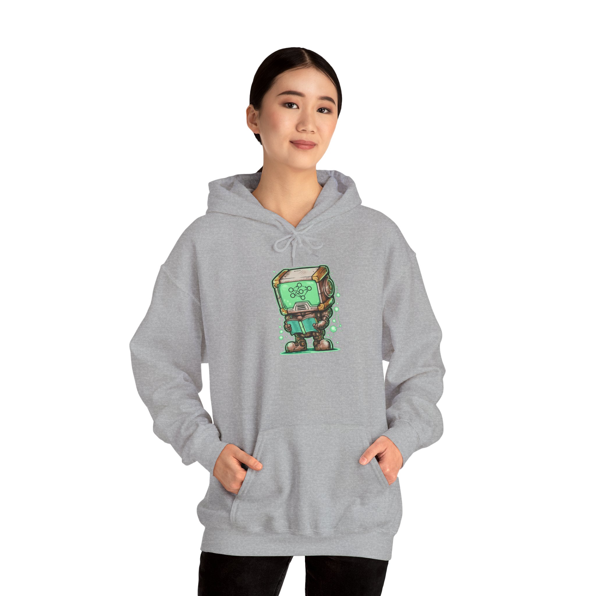 AI Robot Reading Hoodie | Neural Network Sweatshirt for ML Engineers - Image 51