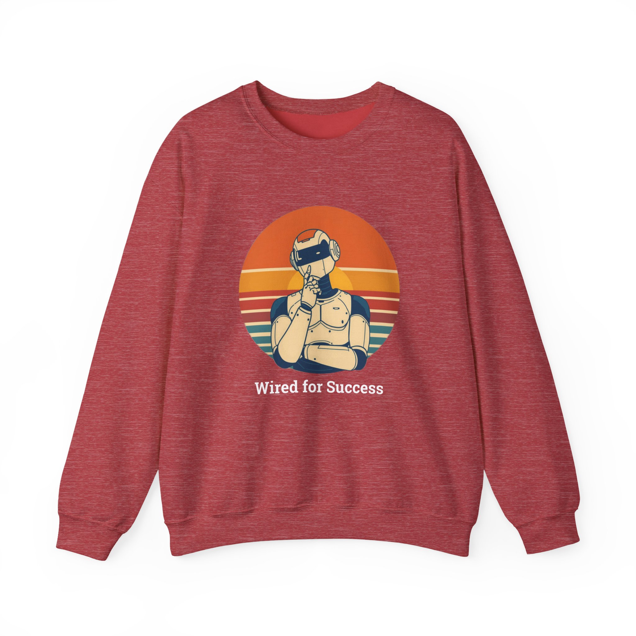 Wired for Success Retro Robot Thinker AI Tech Sweatshirt Gift - Image 67