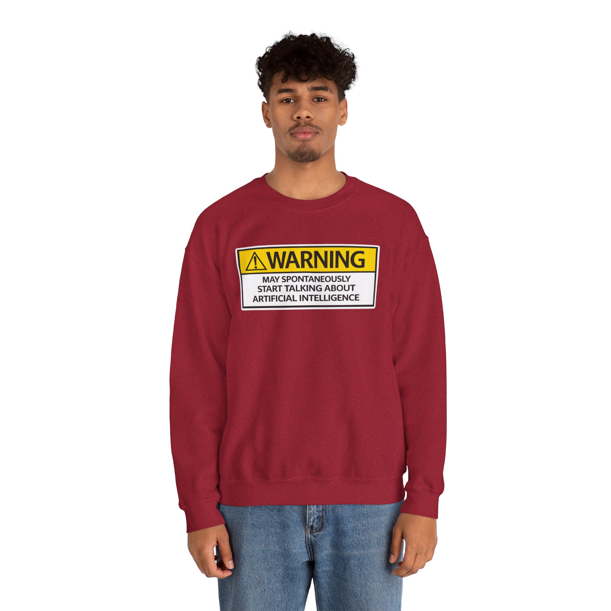 Warning May Talk About AI Sweatshirt | Funny Artificial Intelligence Hoodie