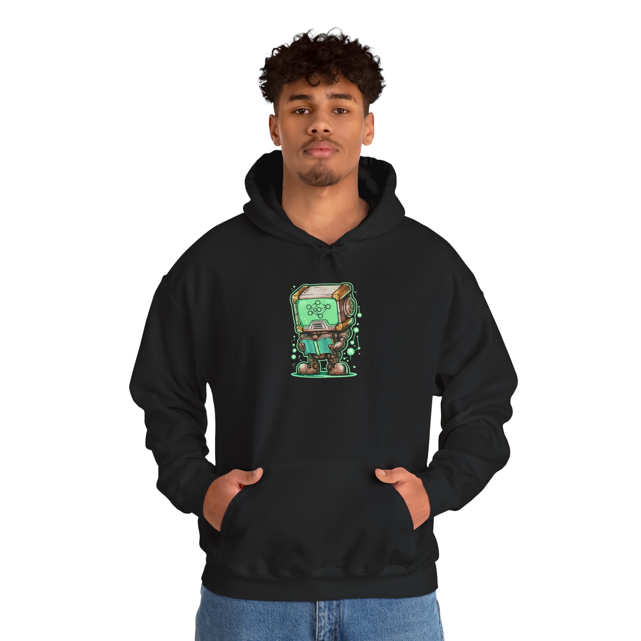 AI Robot Reading Hoodie | Neural Network Sweatshirt for ML Engineers - Image 34