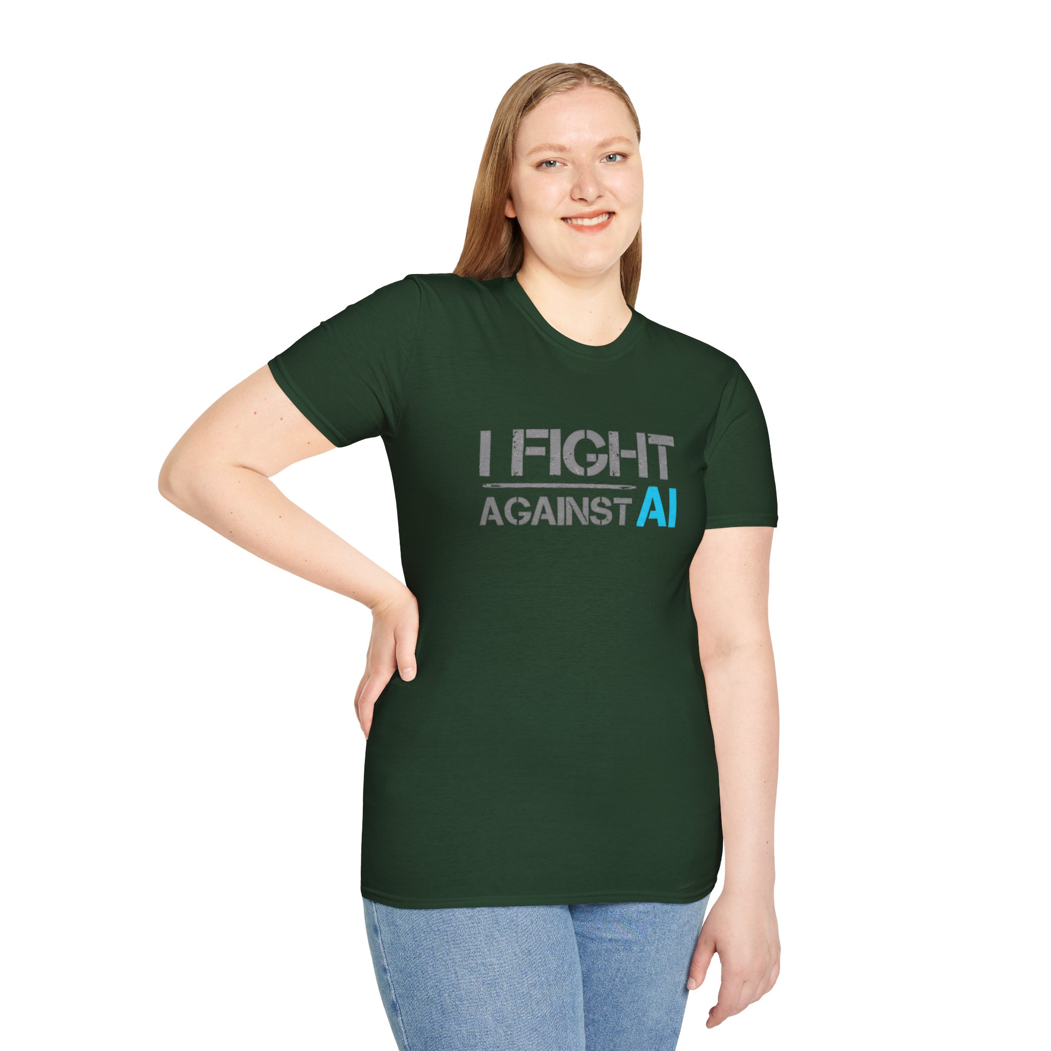 I Fight Against AI – Anti-AI Resistance Graphic T-Shirt for Creatives - Image 75
