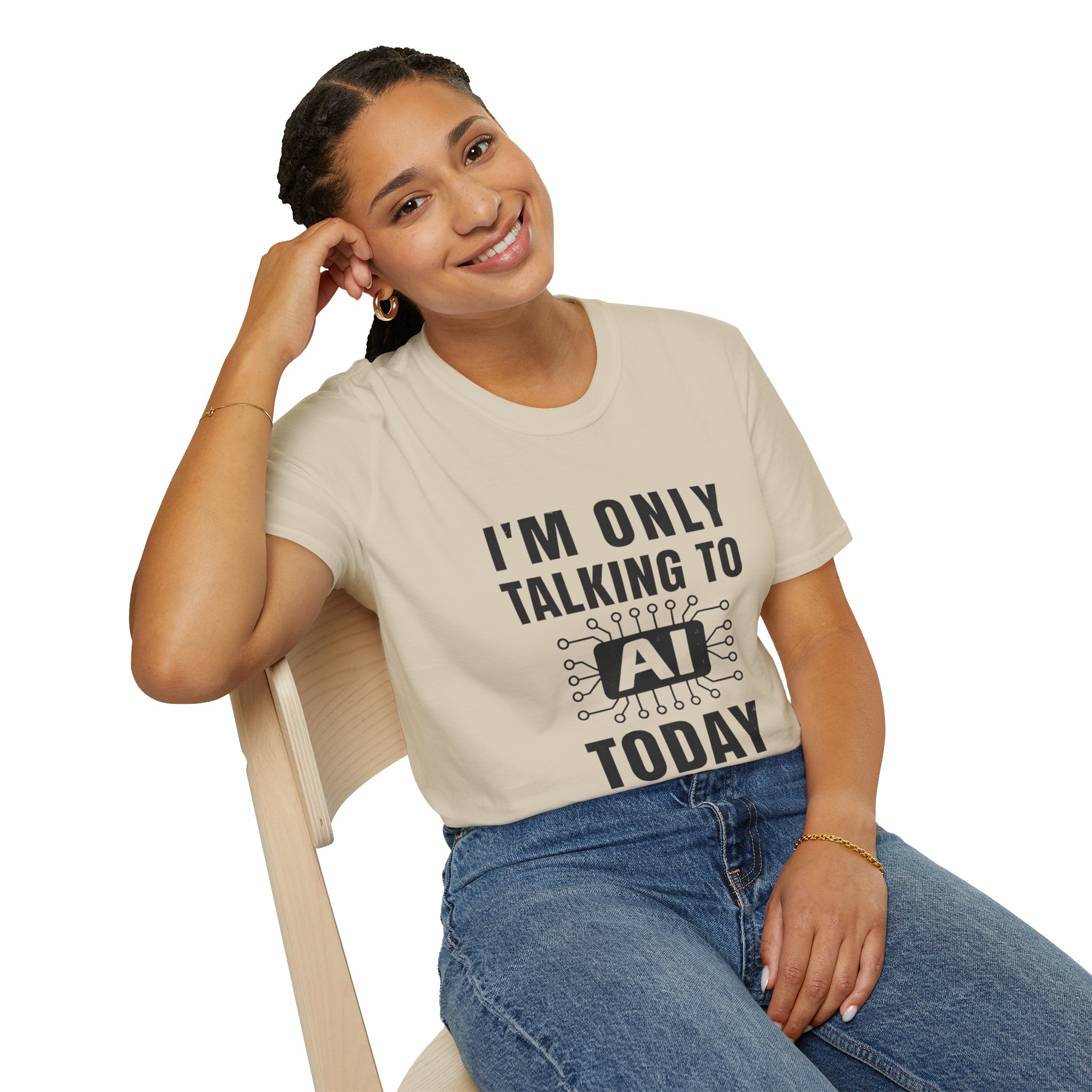 I'm Only Talking to AI Today Tee | Funny Introvert Tech Shirt - Image 24