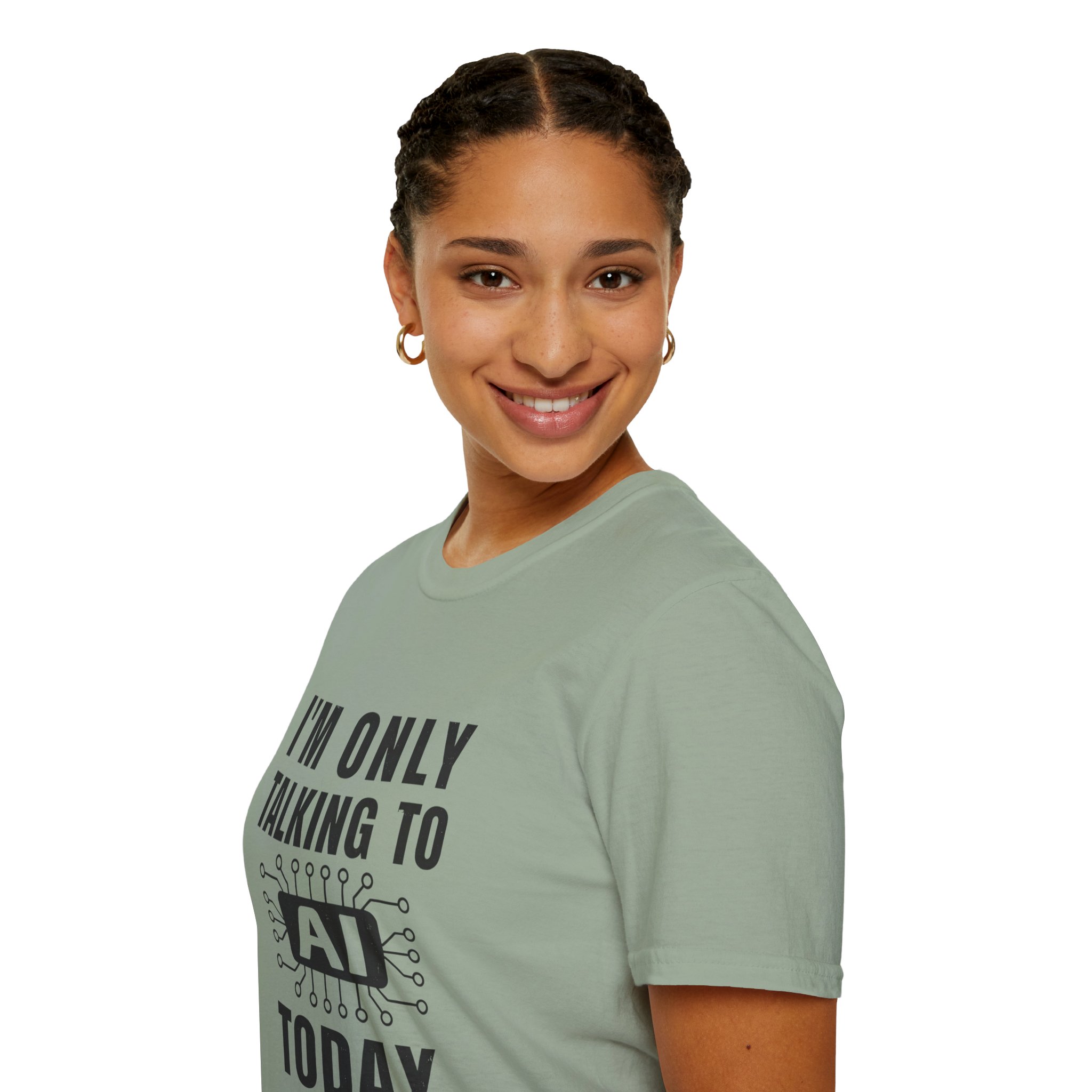 I'm Only Talking to AI Today Tee | Funny Introvert Tech Shirt - Image 68