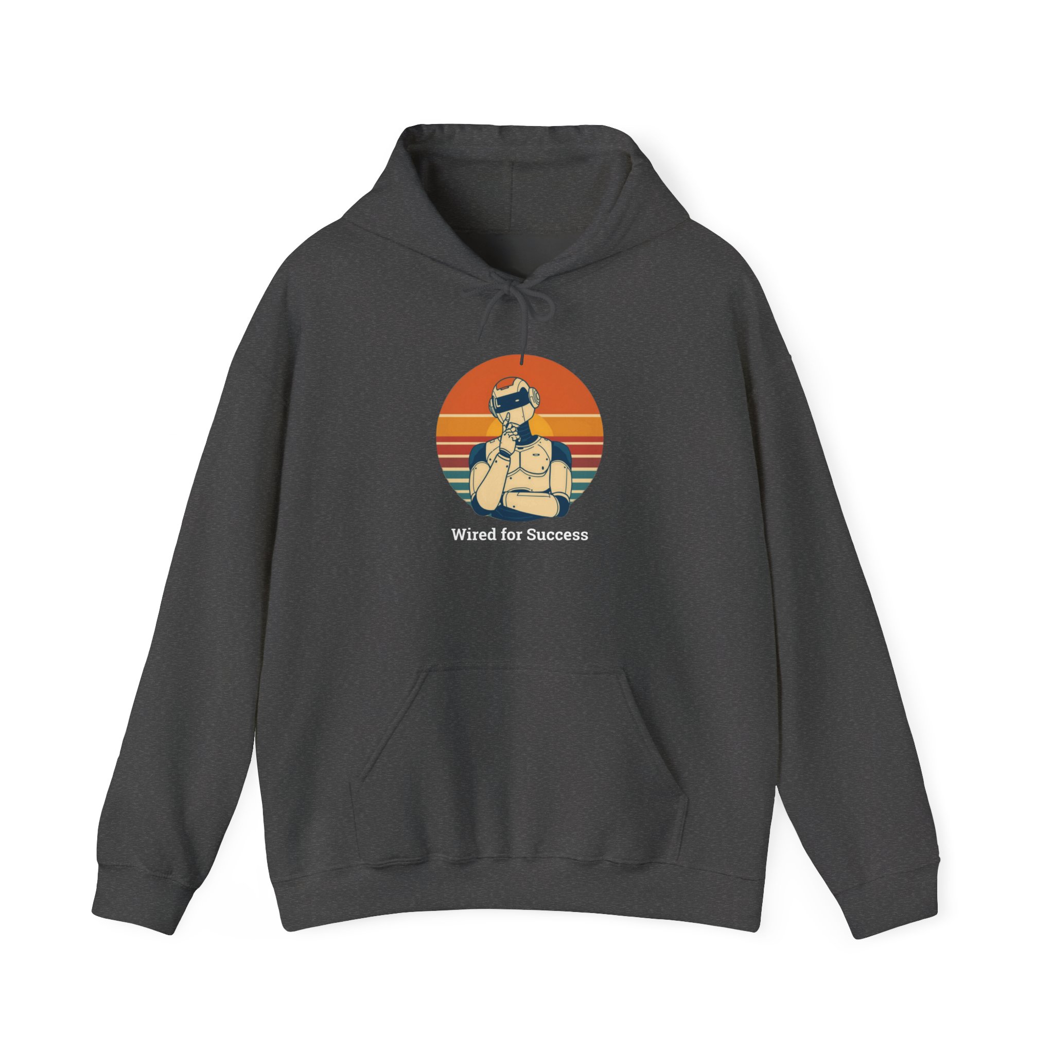 Wired for Success Retro Robot AI Hoodie Tech Gift Hooded Sweatshirt - Image 33