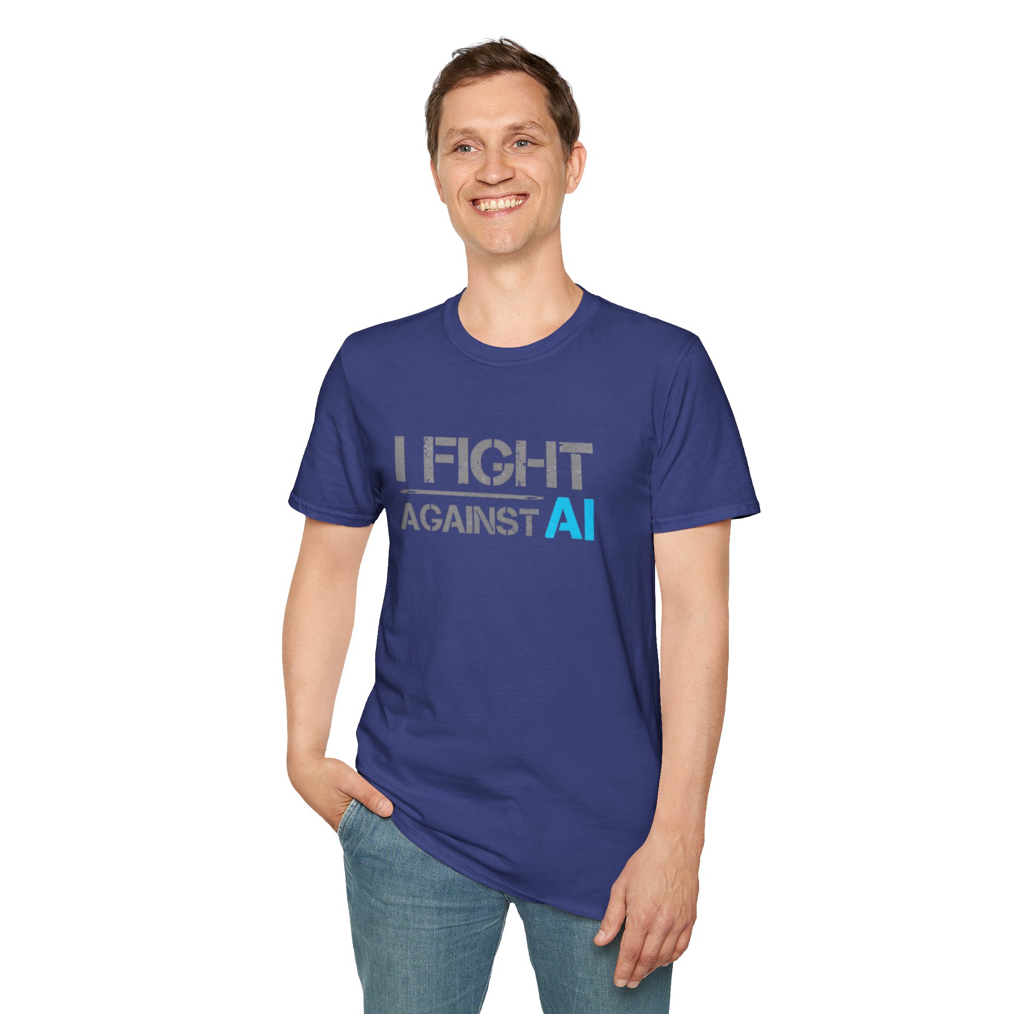 I Fight Against AI – Anti-AI Resistance Graphic T-Shirt for Creatives - Image 96