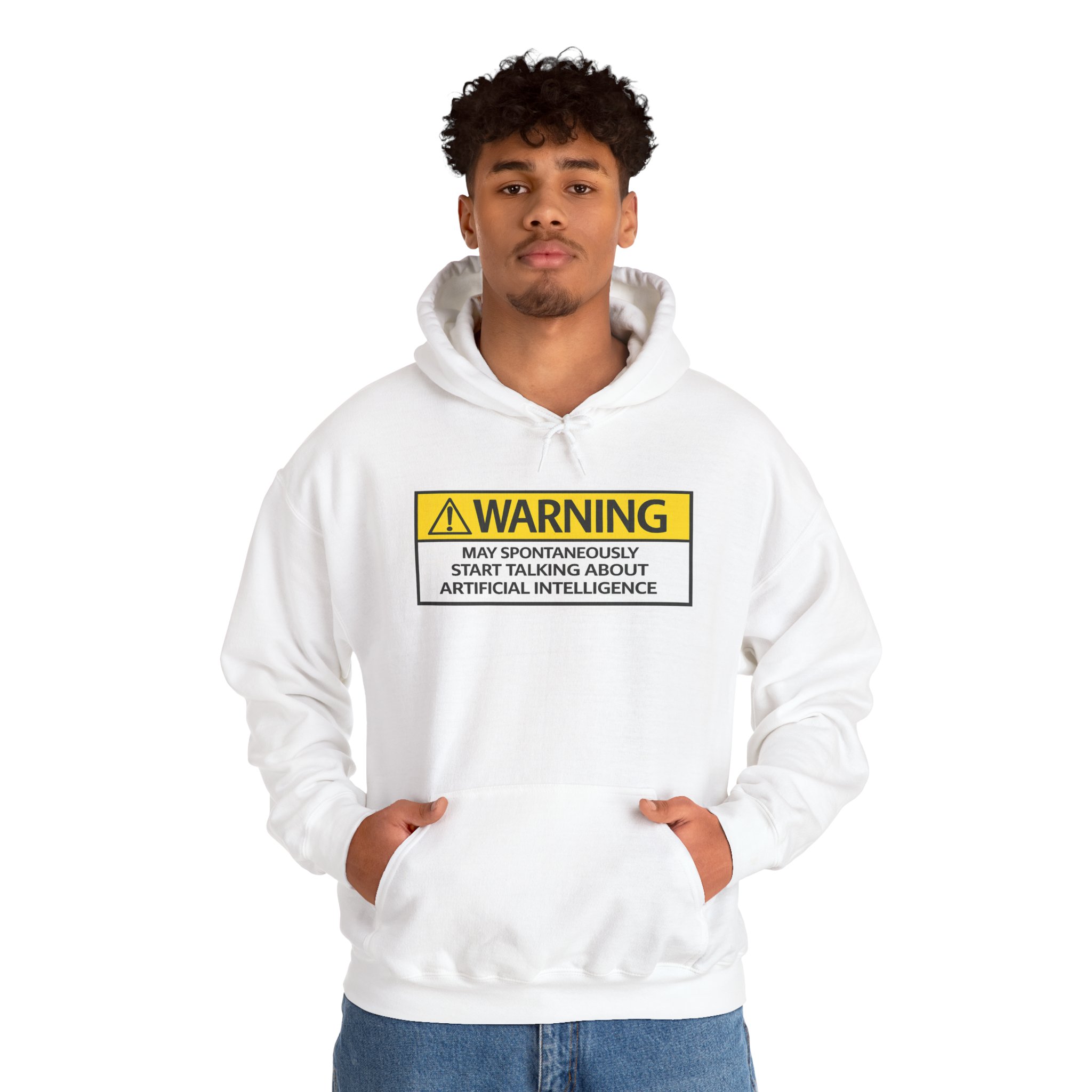 Warning May Talk About AI Hoodie | Funny Artificial Intelligence Sweatshirt - Image 10