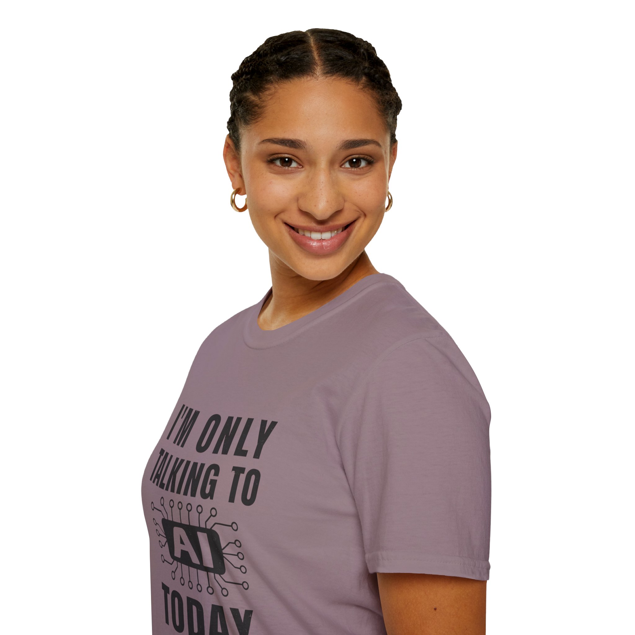 I'm Only Talking to AI Today Tee | Funny Introvert Tech Shirt - Image 122
