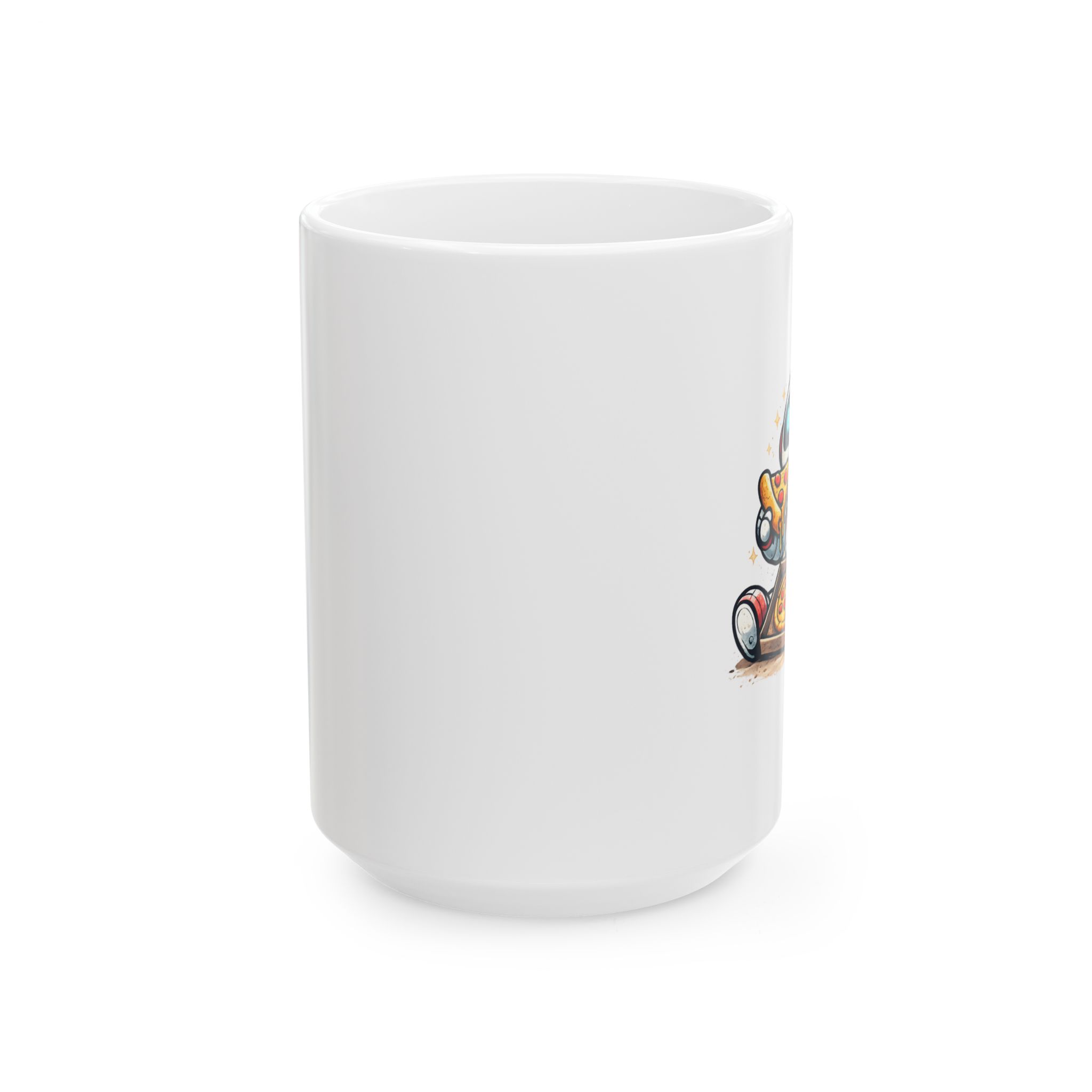 Cute Robot Eating Pizza — Funny AI Tech Lover's Coffee Mug (11oz, 15oz) - Image 12